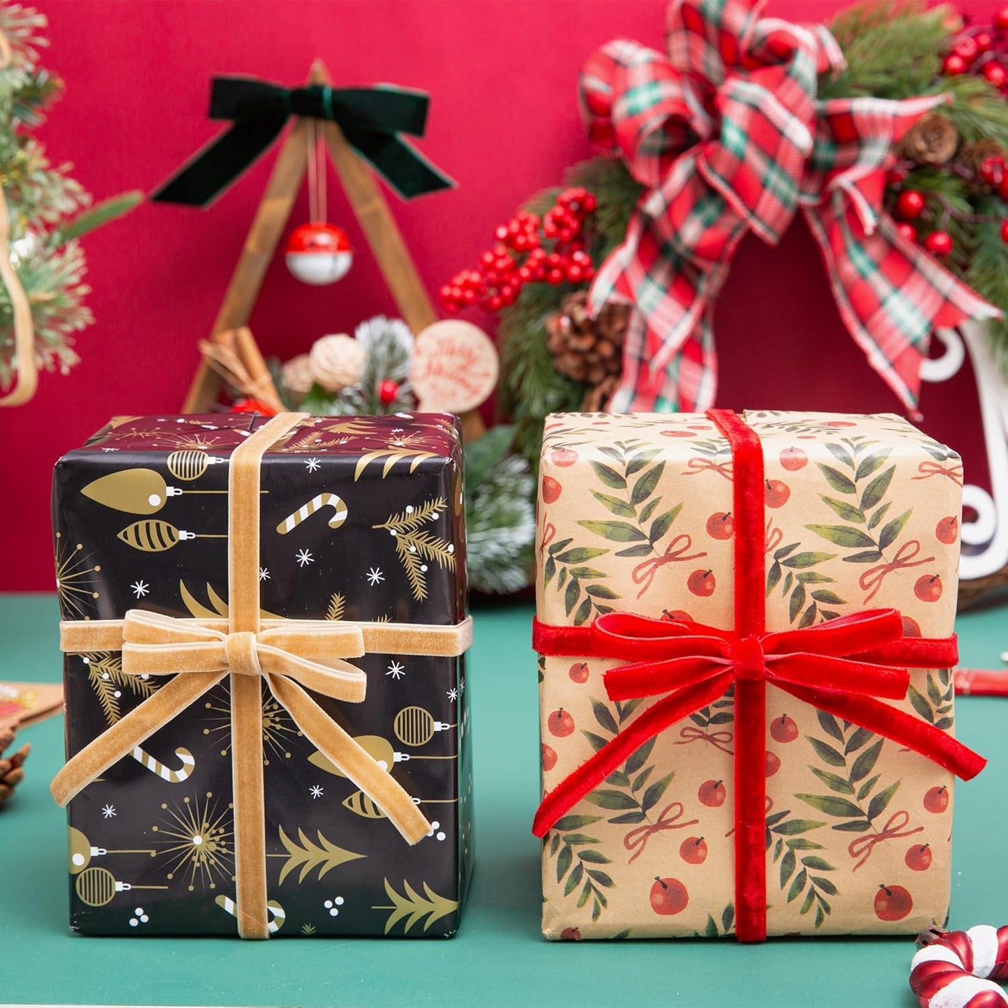 Vintage Khaki Velvet Ribbon, 3/8 Inch X 25Yd