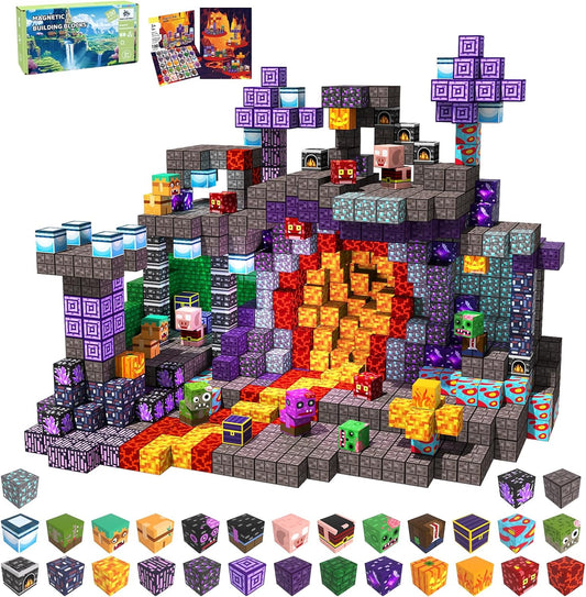 100 PCS Magnetic Blocks - Magnetic Building Blocks Toys for Kids, Stacking Magnets for Kids, STEM Sensory Toys, Christmas Birthday Gifts for Boys and Girls Ages 3+ Years Old