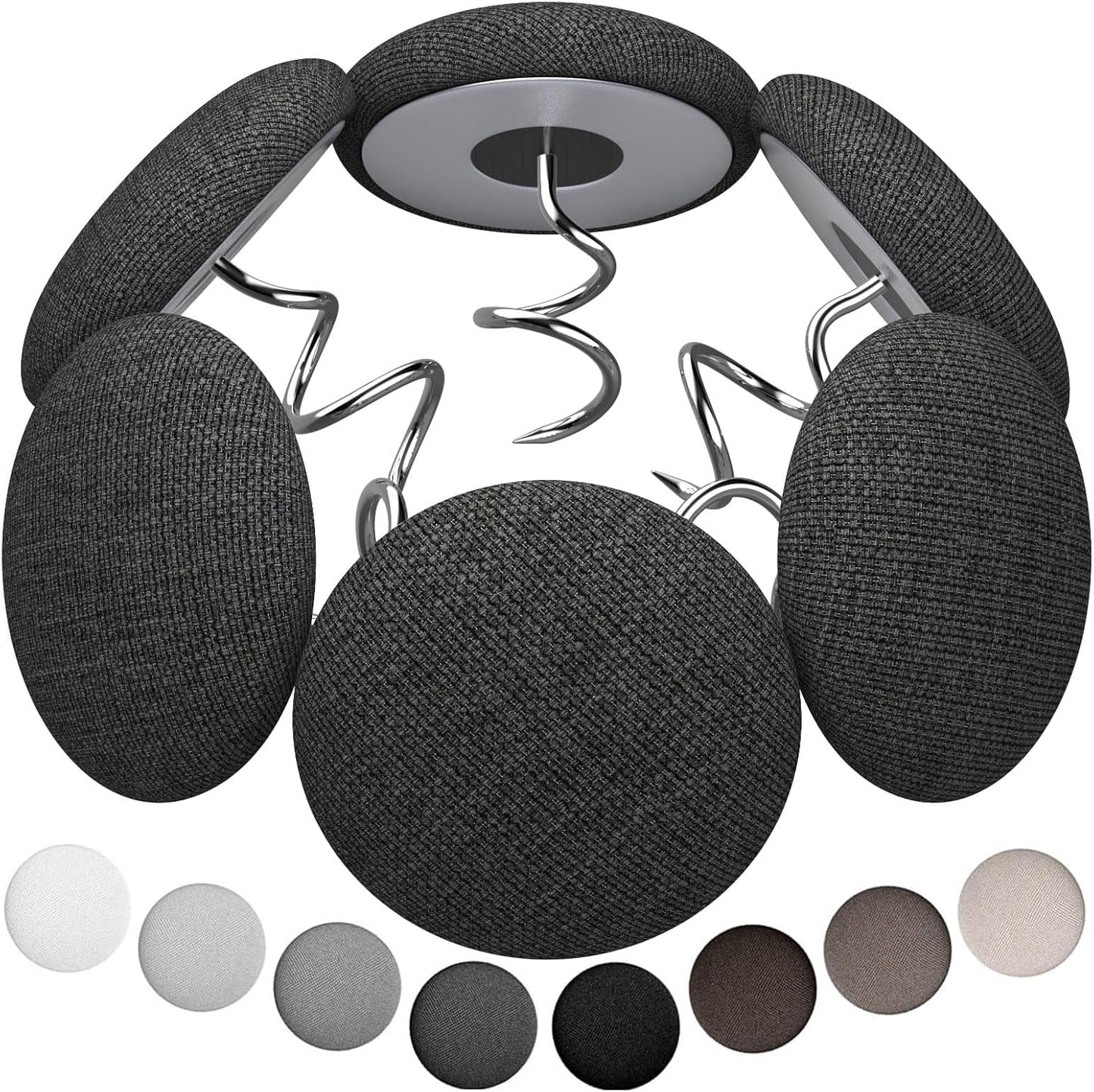 Linen Fabric-Covered Twist Pins - 8 Colors Upholstery Pins & Bed Skirt Pins -Used to Secure Sofa Cushion, Armrest Covers, Furniture & Bed Skir(12, Dark Gray)