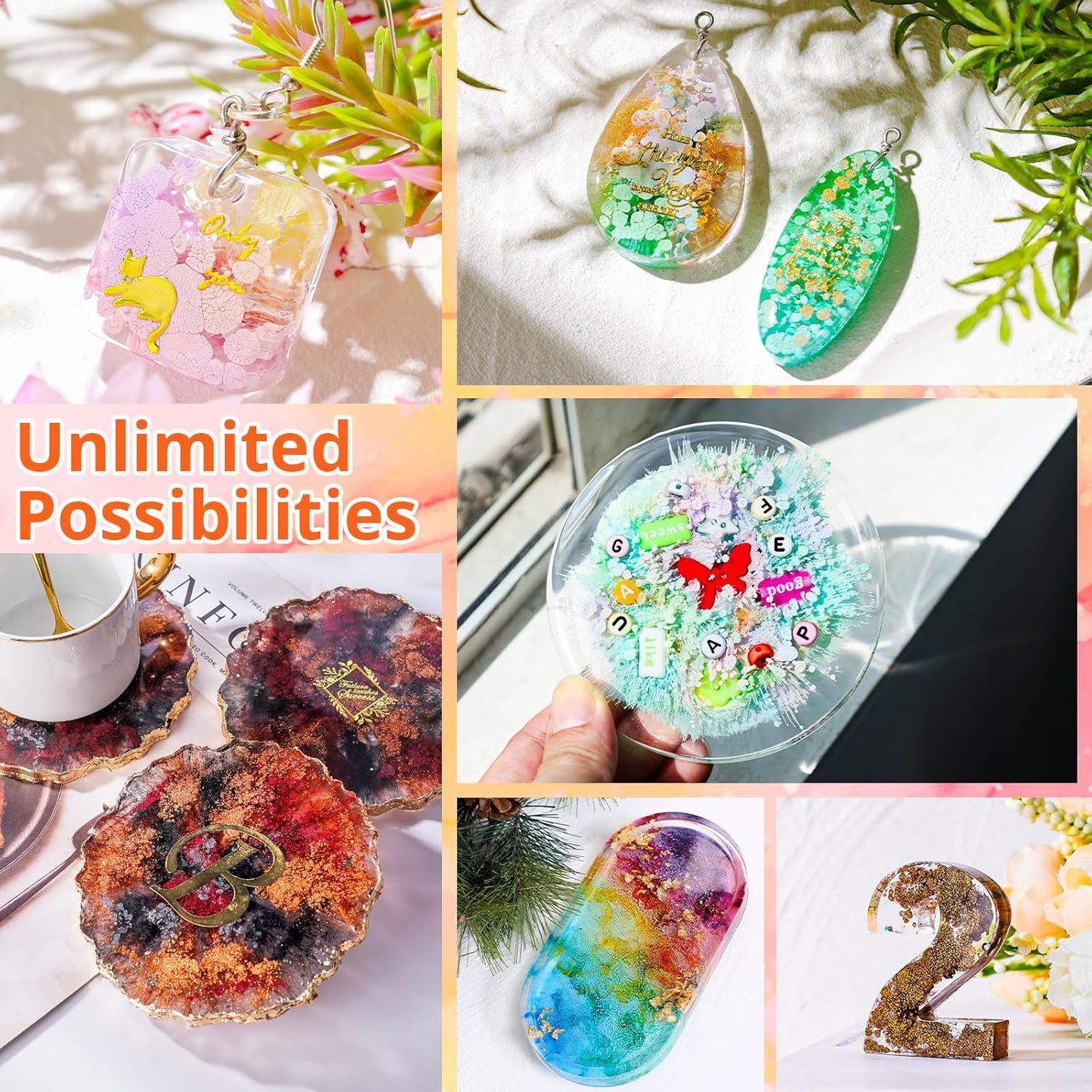 LET'S RESIN 64pcs Concentrated Alcohol Ink Set, 9 Pastel and 9 Metallic Vibrant Colors Alcohol-Based Resin Ink for Epoxy Resin, Alcohol Paint Dye for Resin Art, Tumblers, 3D Bloom (Each 0.35oz)