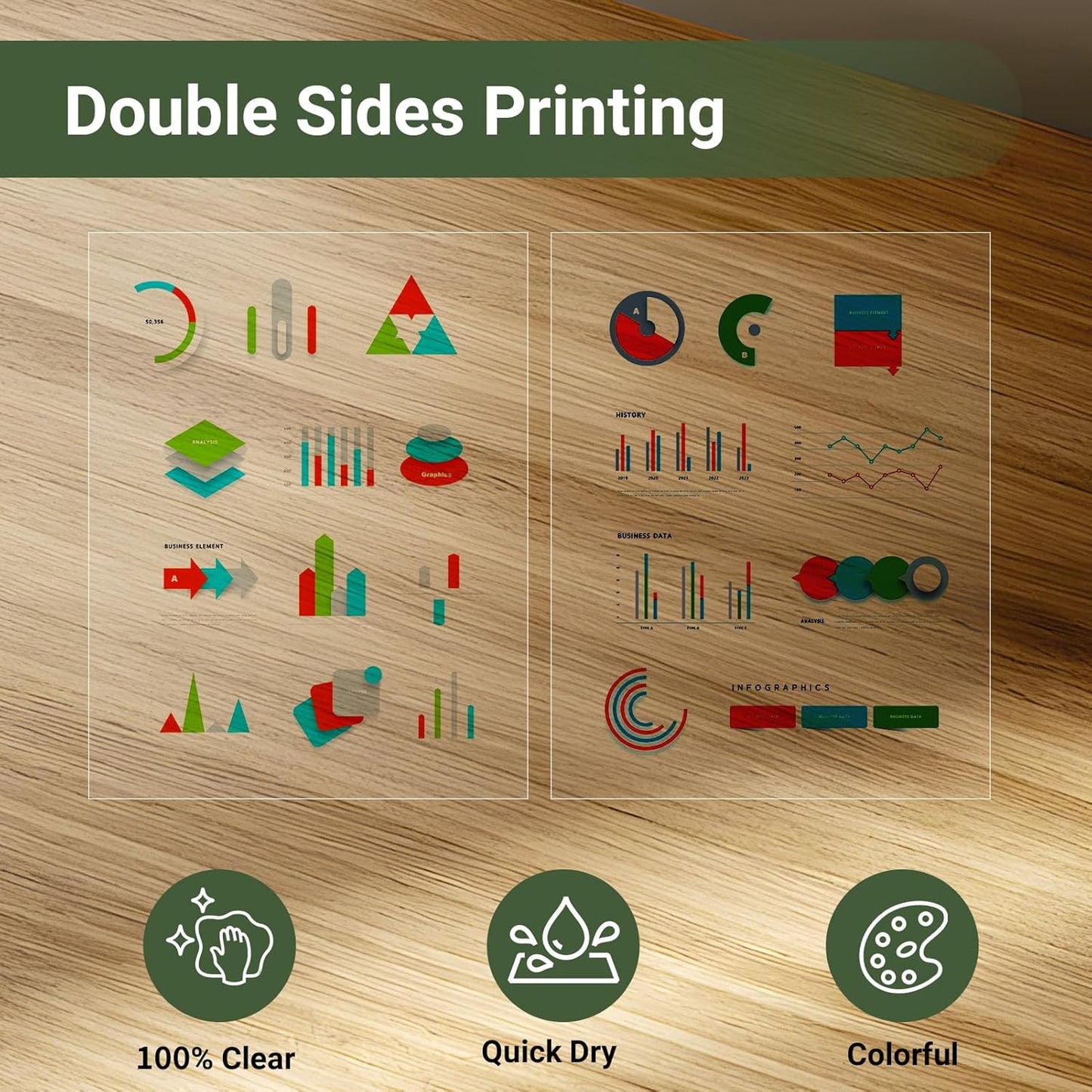 11x17 Laser Transparency Film,50 Sheets Overhead Projector Film for Laser Jet Printer,Acetate Sheets Color Transparent Paper for OHP Copier Photo Transparent Film