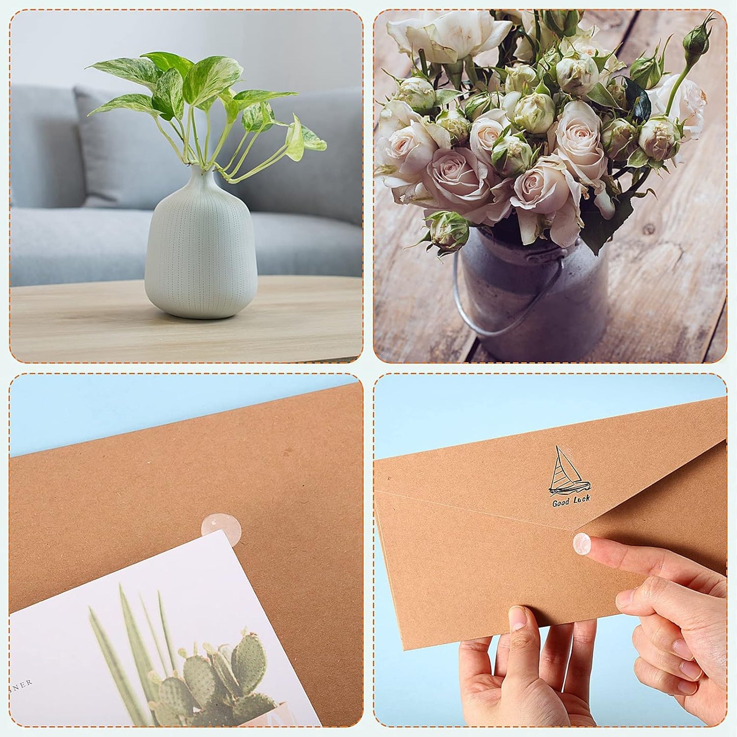 Zonon 1000 Pcs Double Sided Adhesive Dots Clear Glue Point Tape Stickers Balloon Glue Round Mini No Traces Adhesive Sticker Dot Sticker for Classroom Decor Craft DIY Office (0.47 Inch/ 12 mm)