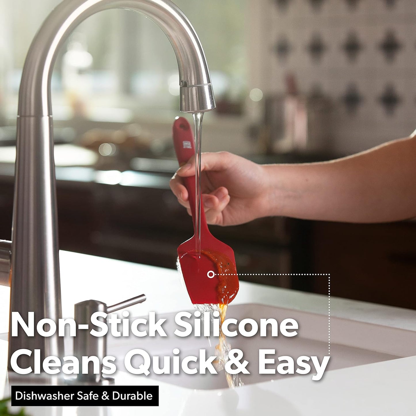 DI ORO® 3-Piece Silicone Spatula Set - 315°C Heat Resistant Non Stick Rubber Kitchen Spatulas for Cooking and Baking - Award-Winning Professional Grade Spatula Set - Best Silicone Utensil Set