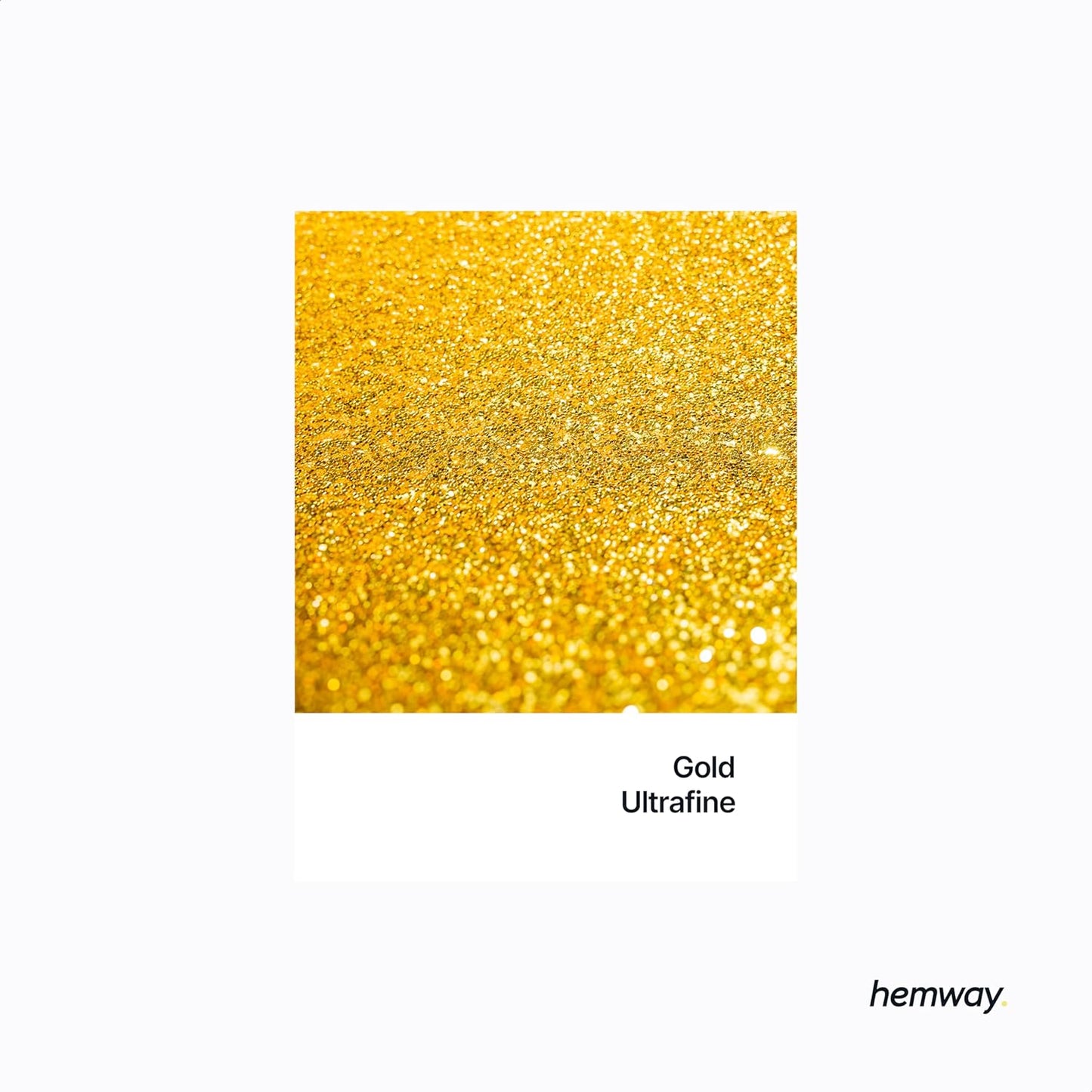 Hemway Polyurethane & Epoxy Resin Glitter 100g / 3.5oz Metallic Crystal Flake Additive for Flooring Jewelry Tumblers Glass Pigment - Fine (1/64" 0.015" 0.4mm) - Gold