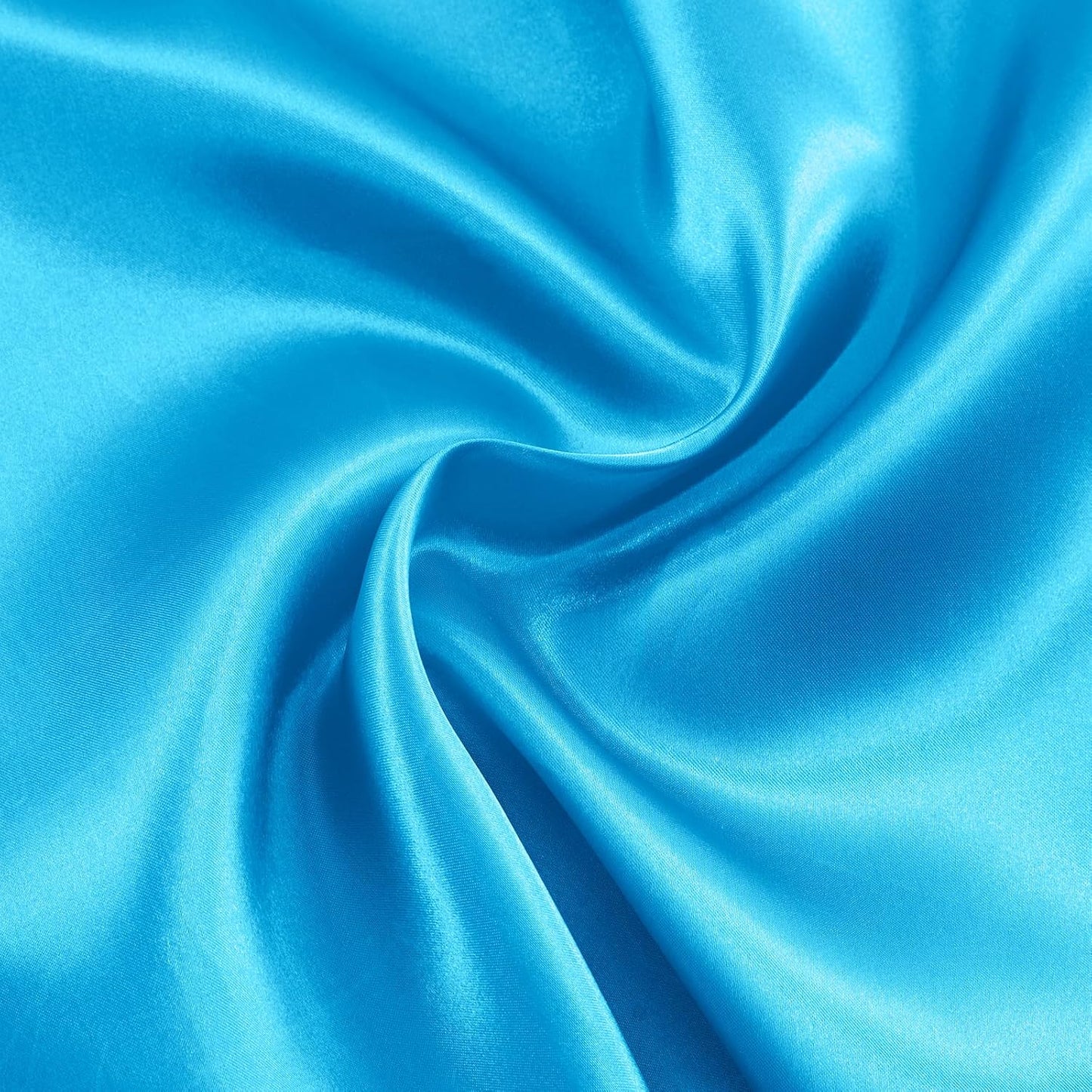 RUDONG M Aqua Blue Satin Fabric by The Yard, 1 Yard x 60 Inch Wide Silky Charmeuse Satin Fabric, Soft Satin Fabric for Wedding Decorations, Bridal Dress, Sewing, Accessories, DIY Crafts