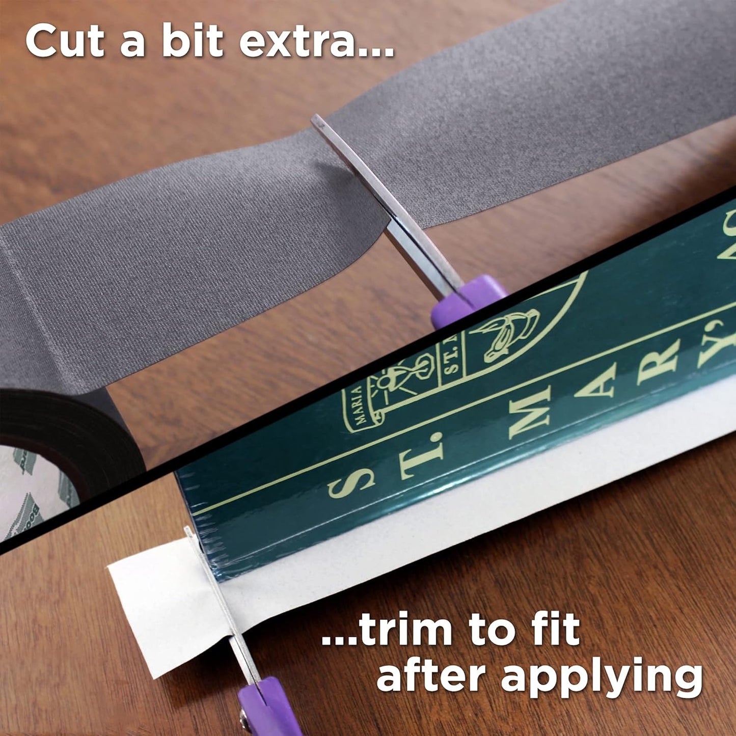 BookGuard 2 inch Premium Bookbinding Repair Cloth Tape, 15 Yard Roll, Gray