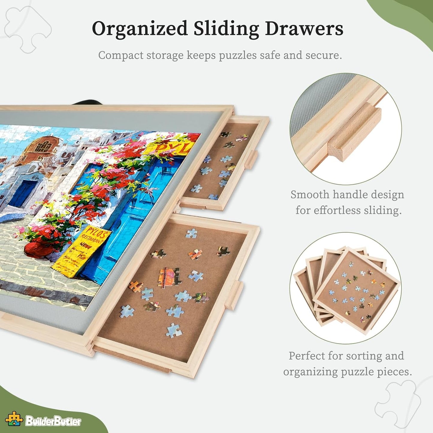 1500 Pieces 2-in-1 Tilting & Rotating Puzzle Board, Portable Puzzle Table with 4 Drawers Cover,34.25" x 25.2"
