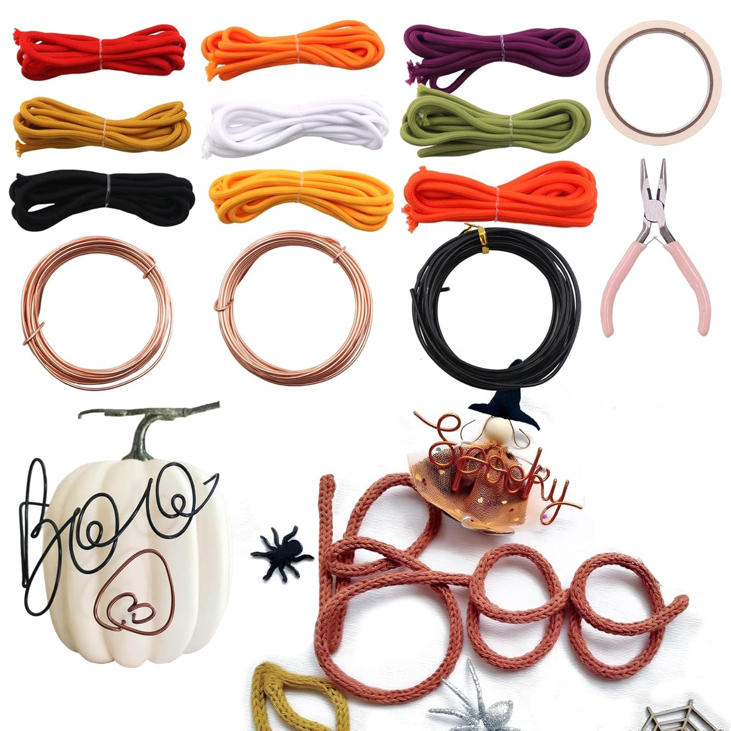 Wire Craft Kit for Adults, Teens Halloween DIY Wire Art Crafts Set for Home Gatherings, Birthday Party Group, Holiday Parties, Women Birthday, Mother's Day Gifts, Handmade Home Decor (Halloween)