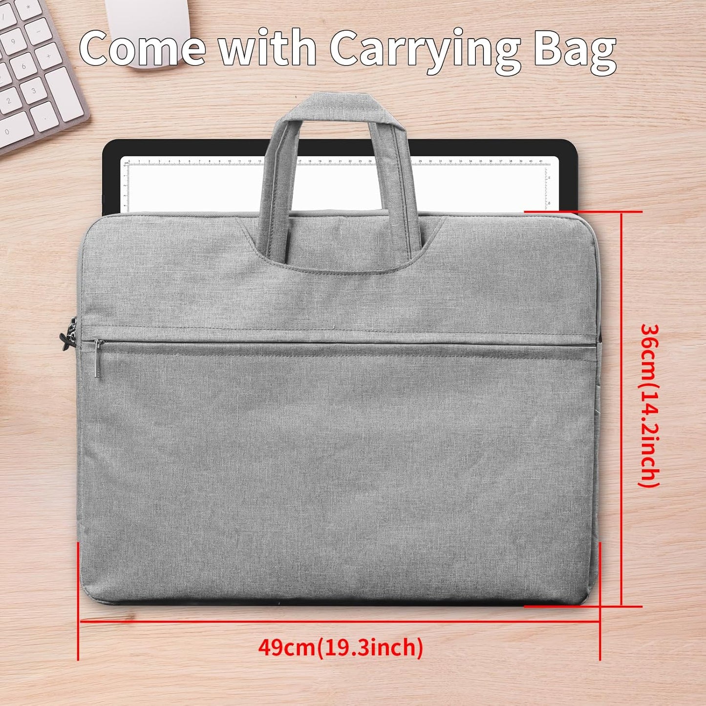 Phylosal Rechargeable A3 Light Pad with Carry Bag, Ultra-Thin Magnetic Tracing Light Box for Drawing, Diamond Art Painting Light Board with Side Button, Super Bright Light Table for Sketching (Black)