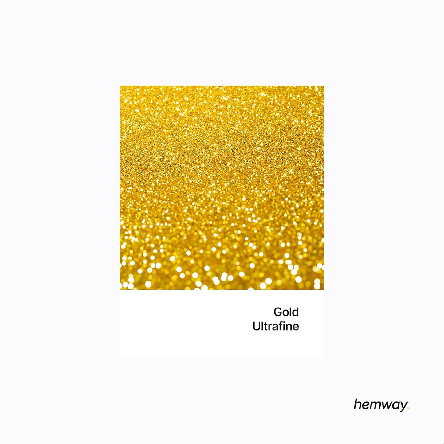 Hemway Polyurethane & Epoxy Glitter Metallic Crystal Flake Additive for Flooring, Jewellery Making, Tumblers and Resin 100g / 3.5oz - Ultrafine (1/128" 0.008" 0.2mm) - Gold