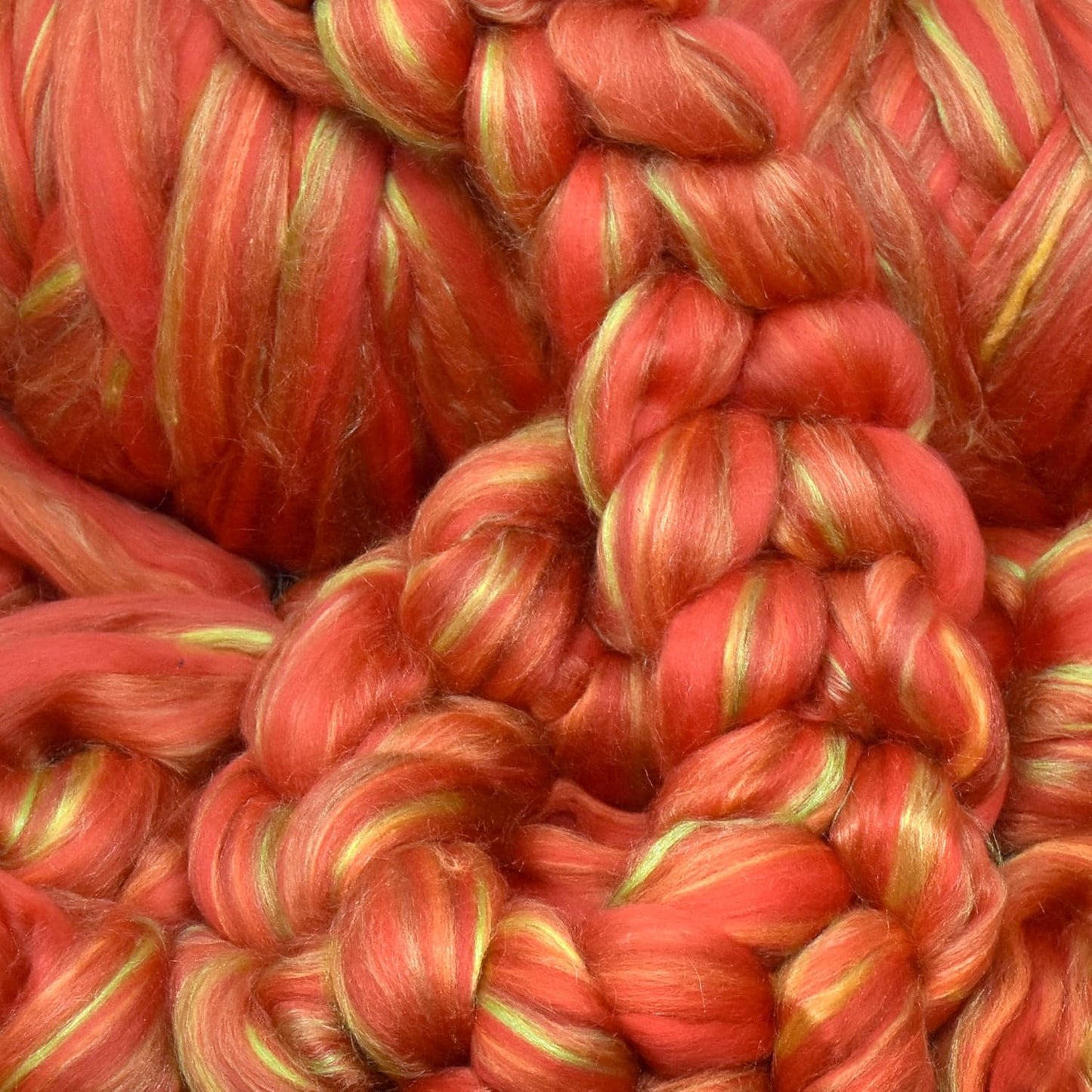 Merino Silk Luxe Tonal Designer Blend. Superfine Merino, Mulberry Silk, Tussah Silk. Top Roving for Spinning or Felting. Crimson Bliss 4oz
