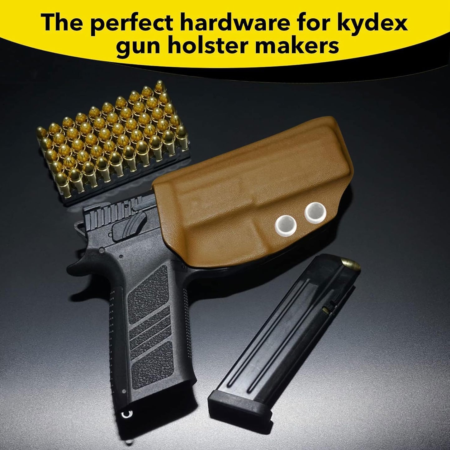 Kydex Rivets Eyelets, 8-8 1/4" Multicolored Grommet Eyelets for Tactical Holster Making, Knife Sheath Crafting, Fasteners for Custom DIY Kydex Projects (Set of 50)