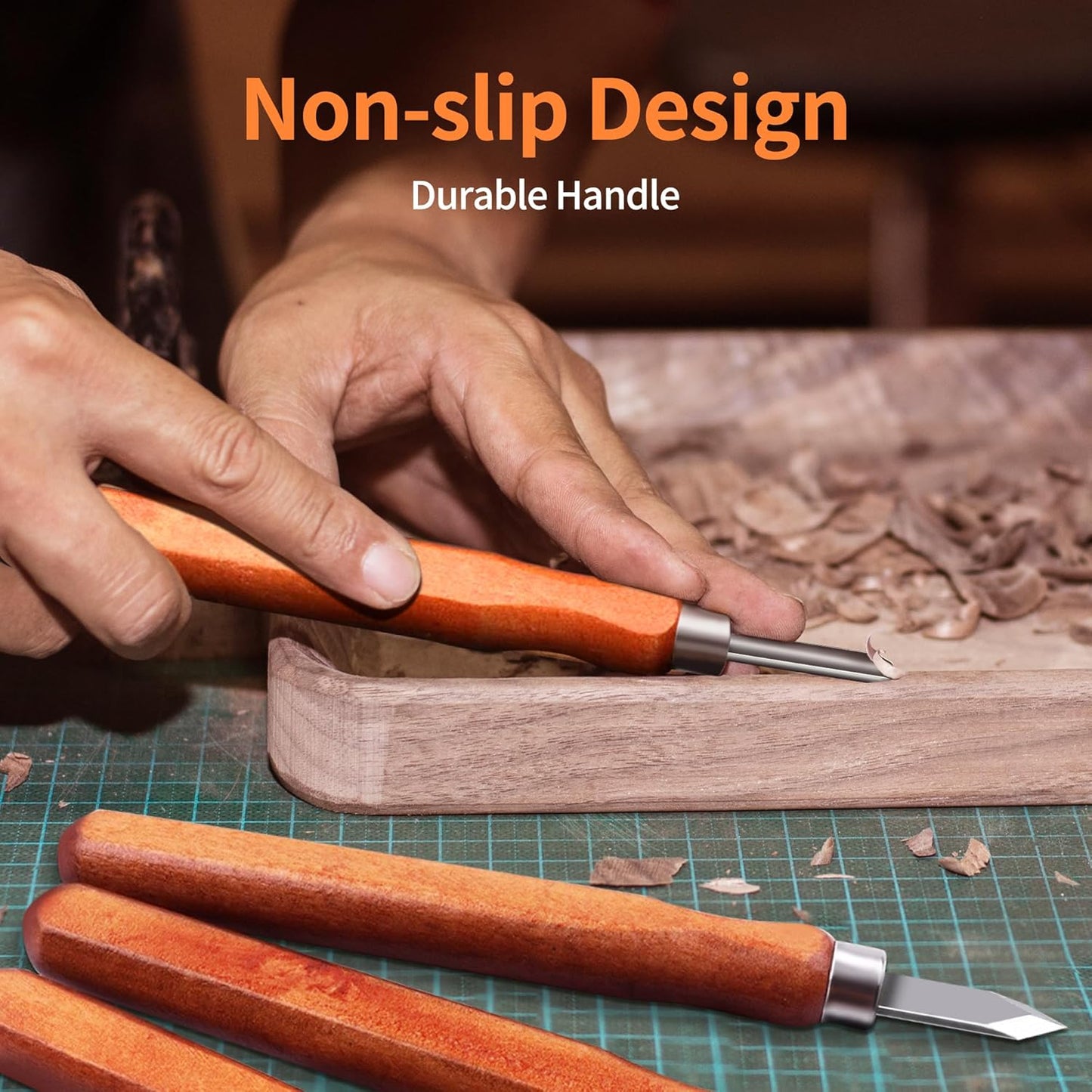 Wood Carving Tools Kit - 12 Pcs Super Sharp and Sturdy Wood Carving Knife Set for Beginners, Professionals, Hobbyists, Artists, and Sculptors - Multipurpose Sculpting, Soap Carving, Pumpkin Carving