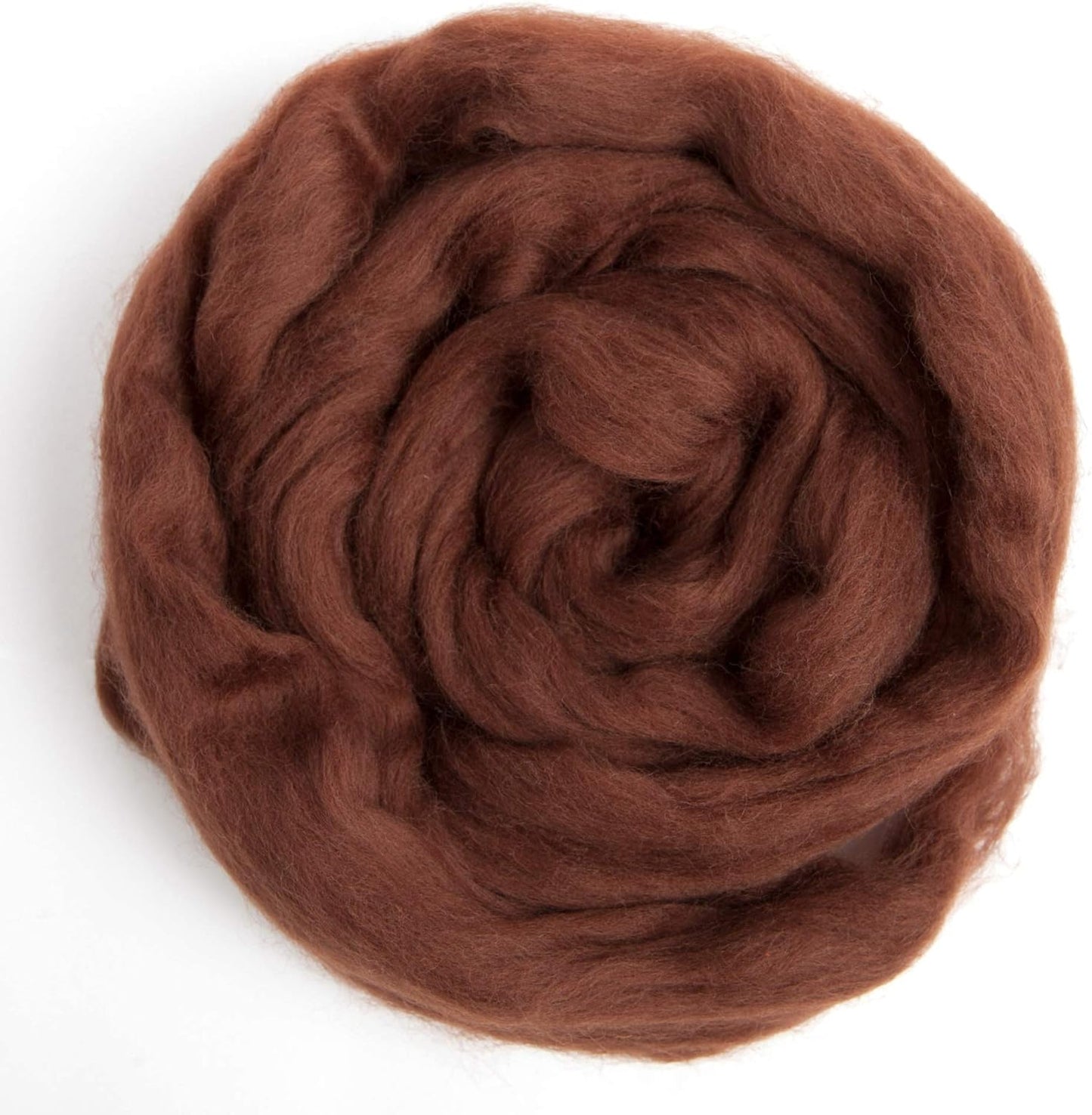 Desert Breeze Distributing 100% Natural Merino Wool Roving - Premium Combed Top Merino Roving Wool - Tapestry, Spinning, Wet Felting & Needle Felting Supplies - 21.5 Micron - 1 oz, Color Brown