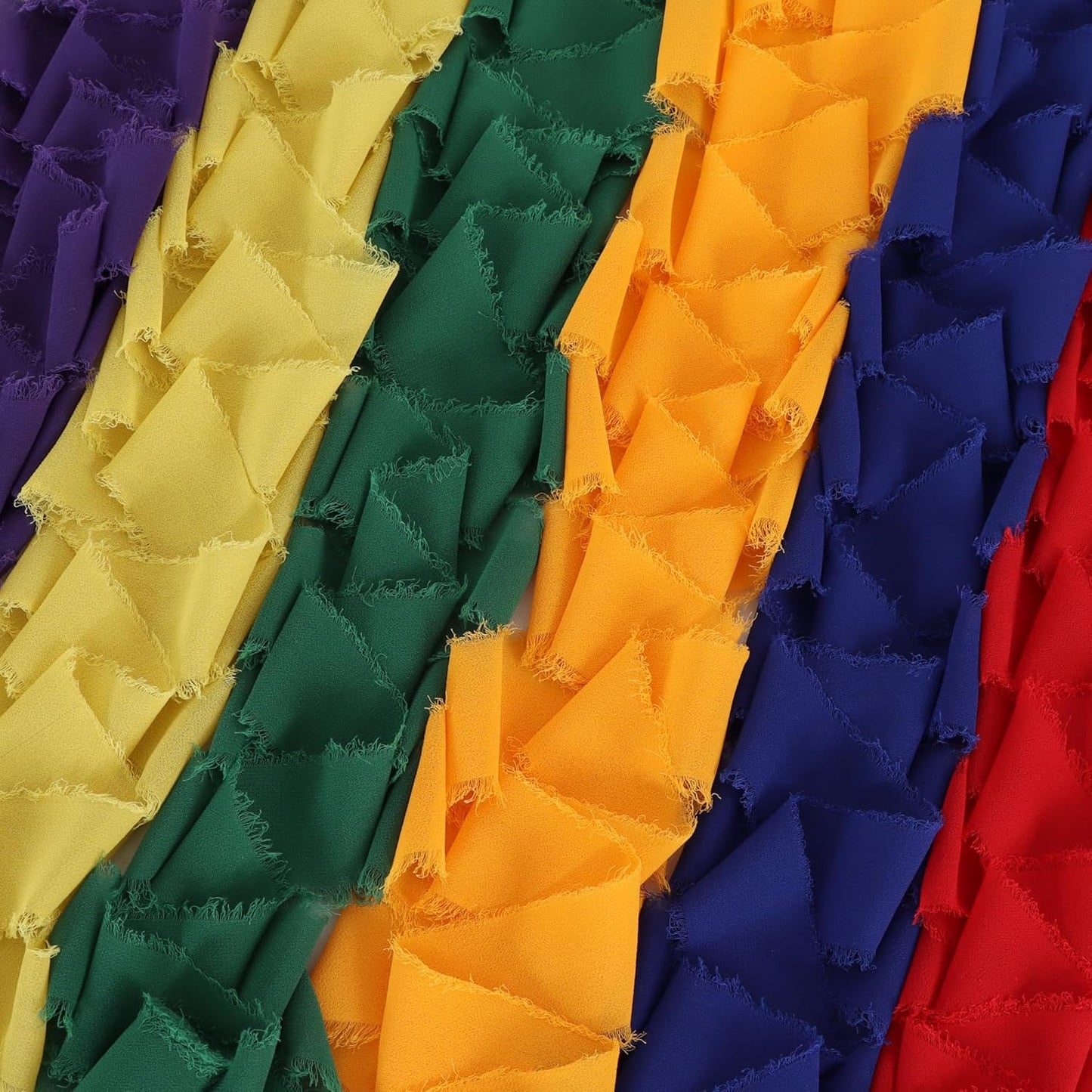 TONIFUL 6 Rolls Rainbow Set Chiffon Ribbon 1 1/2 Inch 5 Yards Fabric Silk for Gift Wrapping, Wedding Party Decoration, Flower Bouquet, Bows Making, DIY Crafts