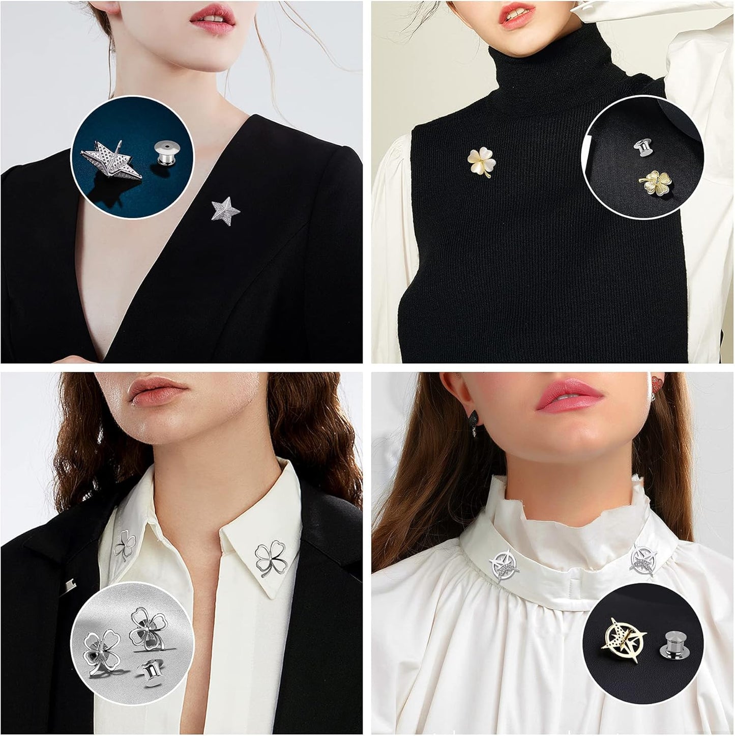 55 Pieces Metal Pin Backs Locking Pin Keepers Locking Clasp