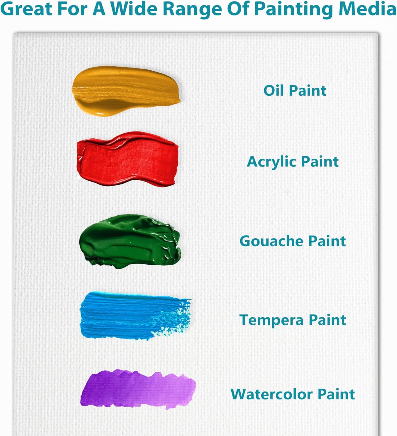 KEFF 12-Pack Bulk Canvas Boards, 9x12 Canvas for Acrylic, Oil, Watercolor, Tempera - 100% Cotton Primed Painting Canvas