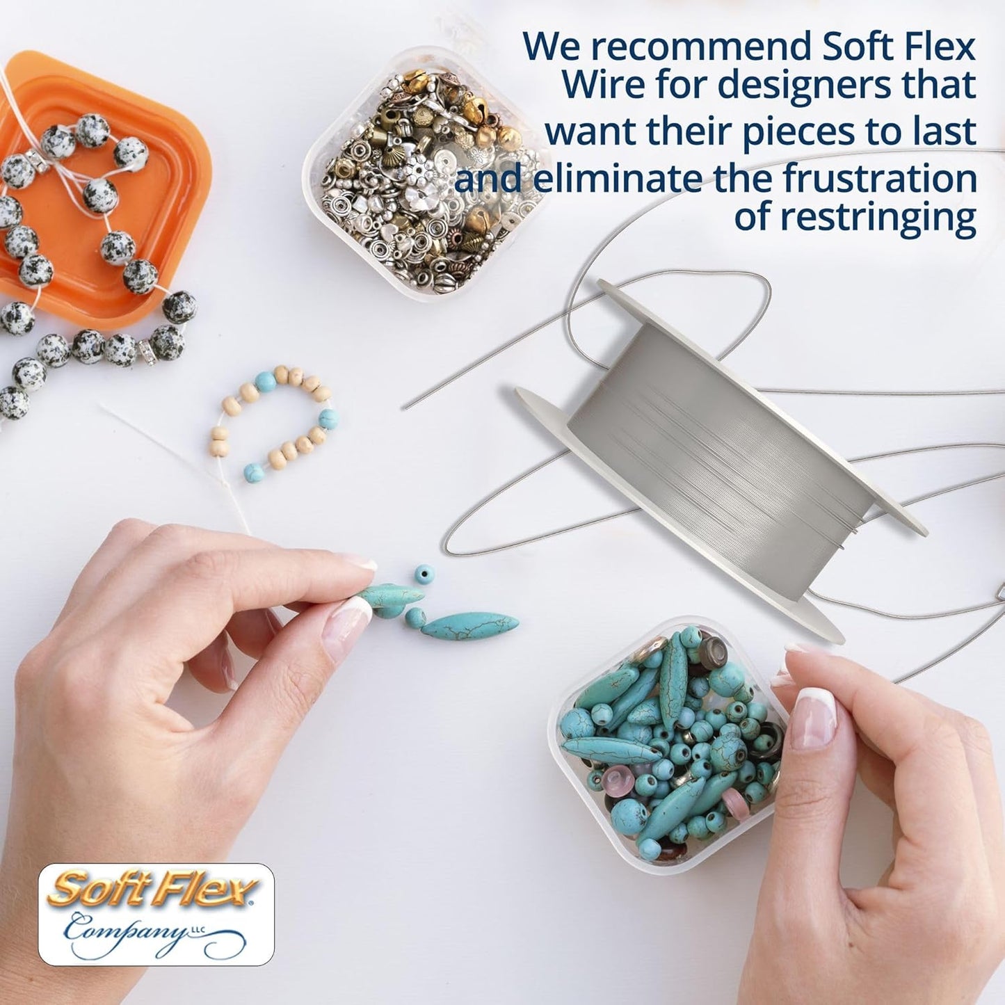 Soft Flex 49 Strand Beading Wire - Medium 0.19 Diameter - 30 Feet Nylon Design Wire