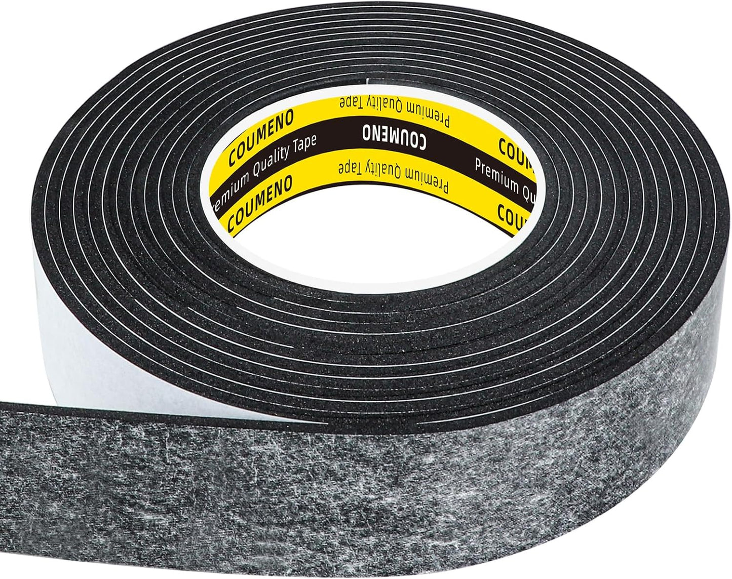 EVA Single-Sided Adhesive Black Foam Tape, 1.18inx16.4FT Single-Sided Sealing Strip Foam Pad Sponge Tape Window Weatherproof, Self-Adhesive Insulation Sealing Tape (Black)