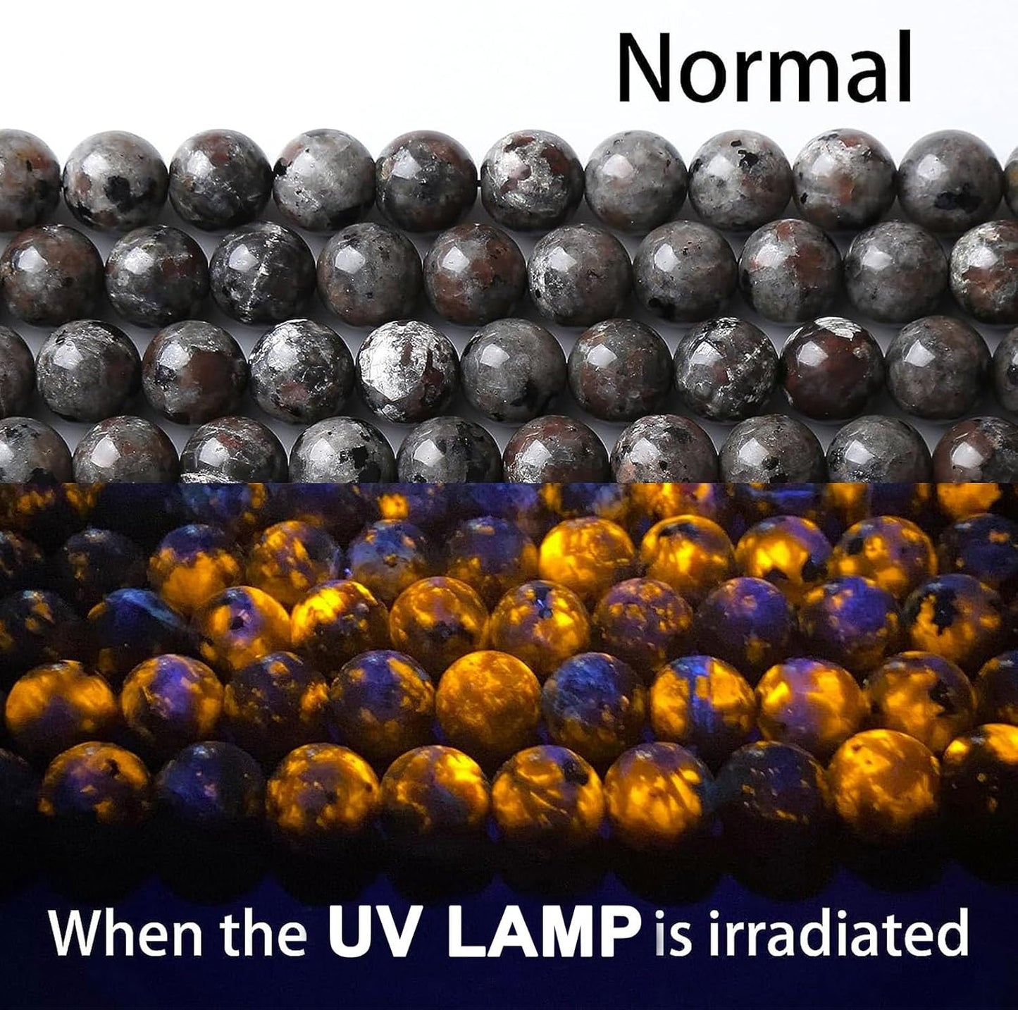 44pcs 8mm Natural Flame Yooperlite Stone Beads Round Healing Energy Power Stone Beads for Jewelry Making DIY Bracelet Necklace Earrings 15" (Flame Stone, 8mm)