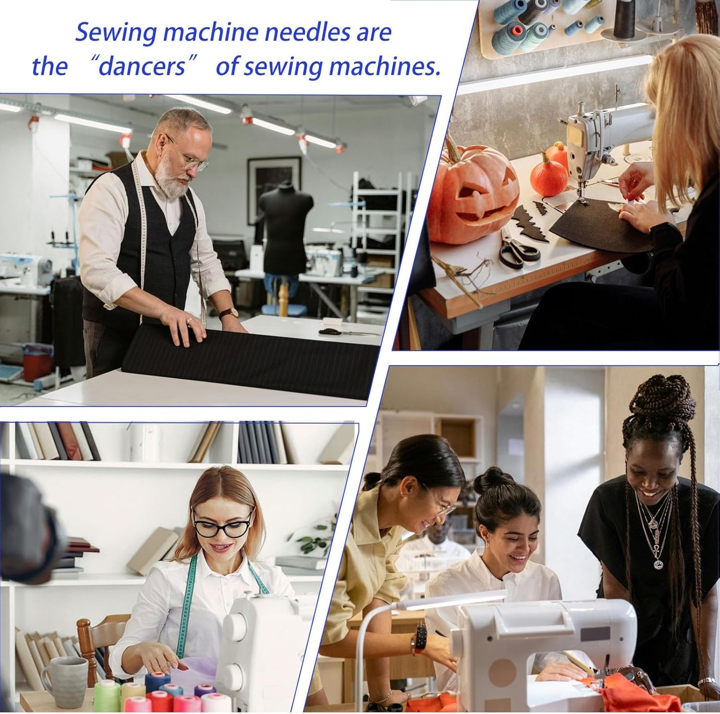 50PCS Sewing Machine Needles, Universal Sewing Machine Needle for Singer, Brother, Janome, Varmax, Needles for Sewing Machine with Sizes HAX1 65/9, 75/11, 90/14, 100/16, 110/18