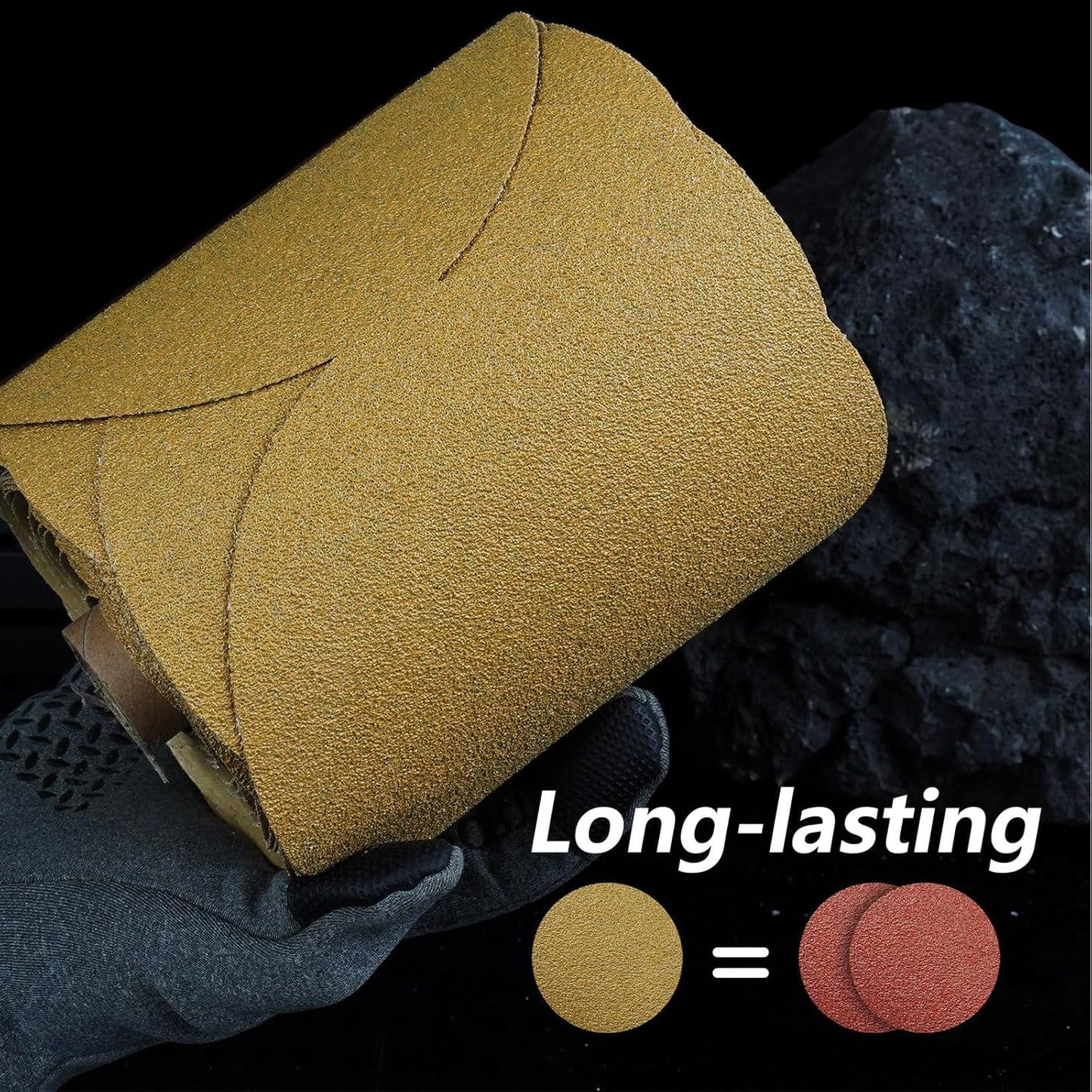 PSA Sanding Discs 6 Inch Adhesive Backed Sandpaper 100 Pack 80 Grit Self Adhesive Sanding Discs for DA Sander Self Stick for Wood, Auto Body Repair, Paint, Metal, and Plastic