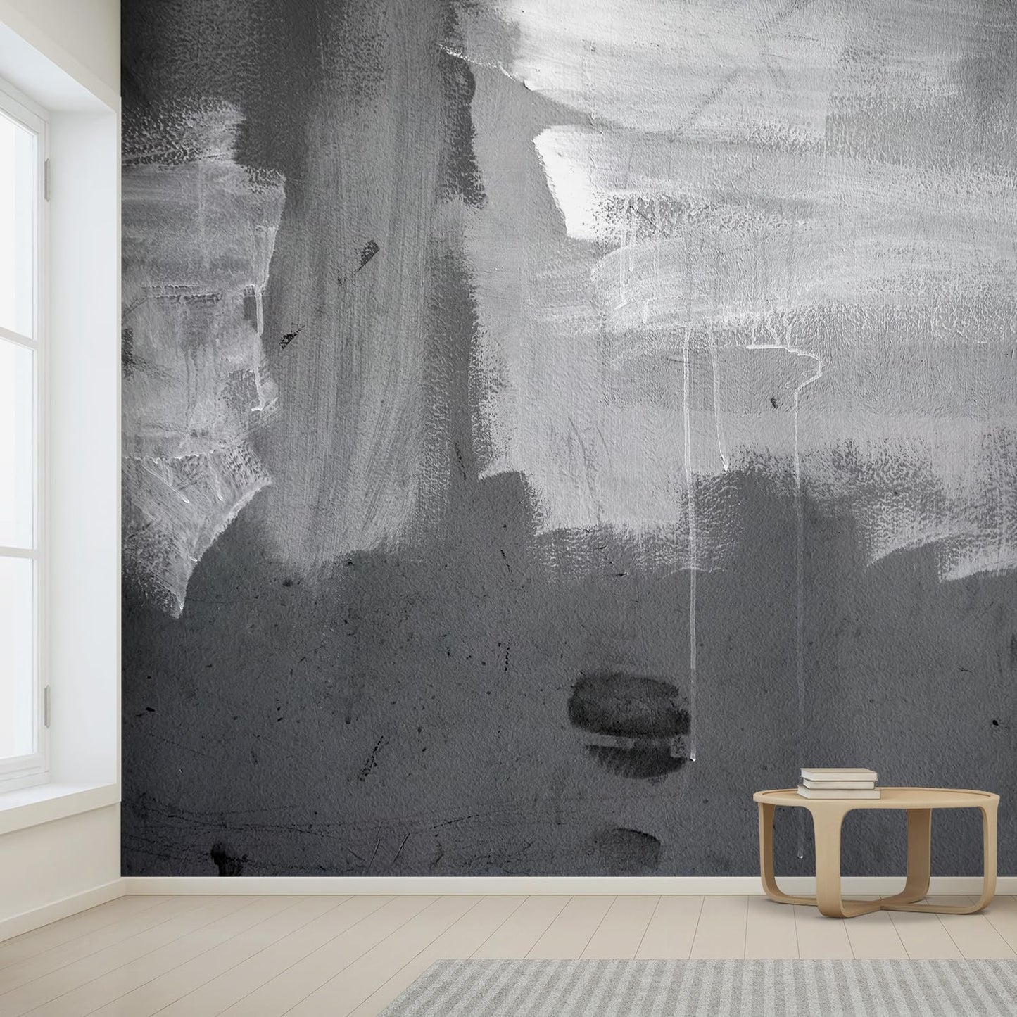 wall26 Grunge Concrete Wall Removable Wall Mural | Self-Adhesive Large Wallpaper - 108x144 inches