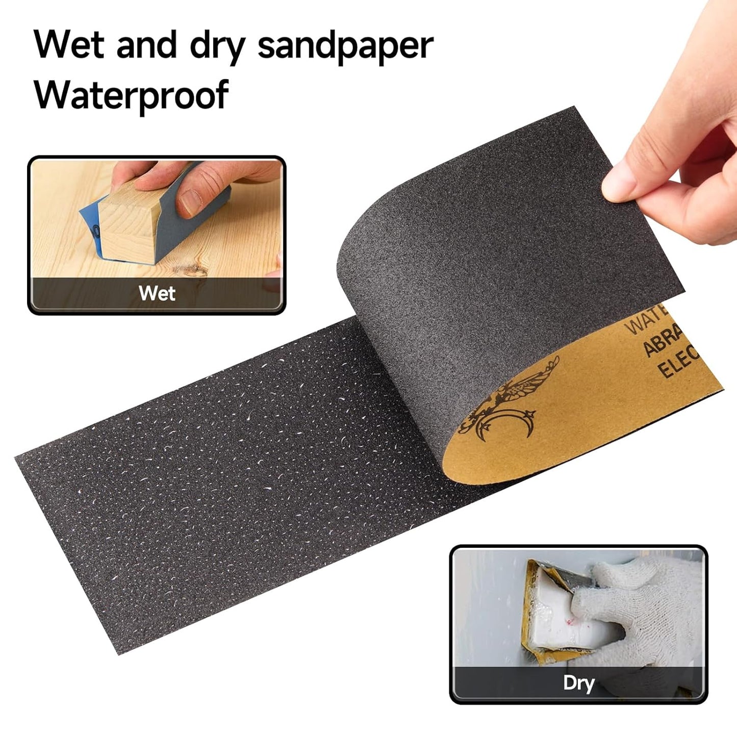 Sandpaper 10000 Grit, Wet Dry Sanding Sheets 9 x 3.6 Inchfor Wood Furniture Finishing, Metal Sanding and Automotive Polishing,14 -Sheet