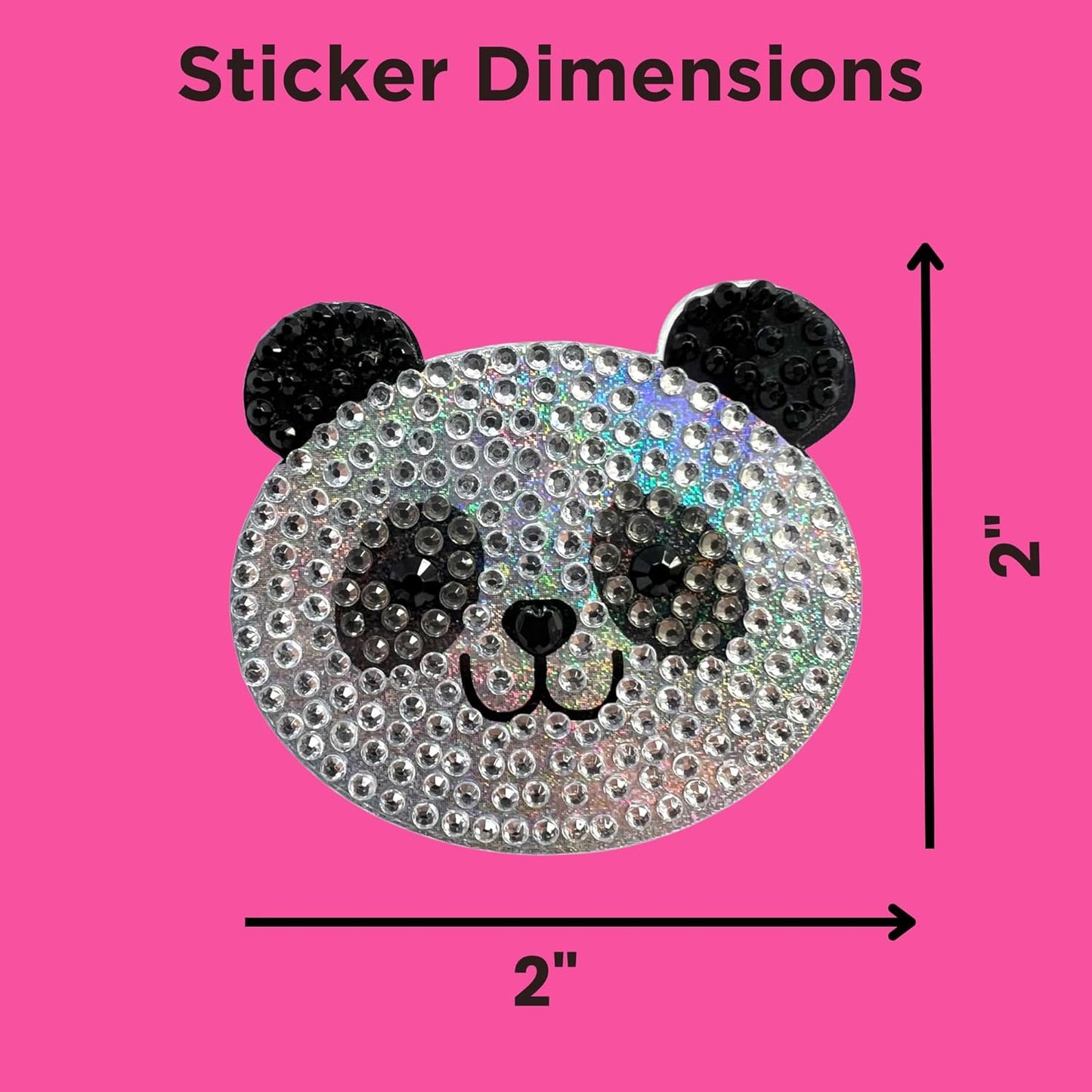StickerBeans® Rhinestone Stickers – 1st Edition Collection 12-Pack, 2” x 2” Unique Sparkly Cut-to-Shape for Collecting, Trading, Decorating Laptops, Phone Cases, Scrapbooks, for Kids & Teens