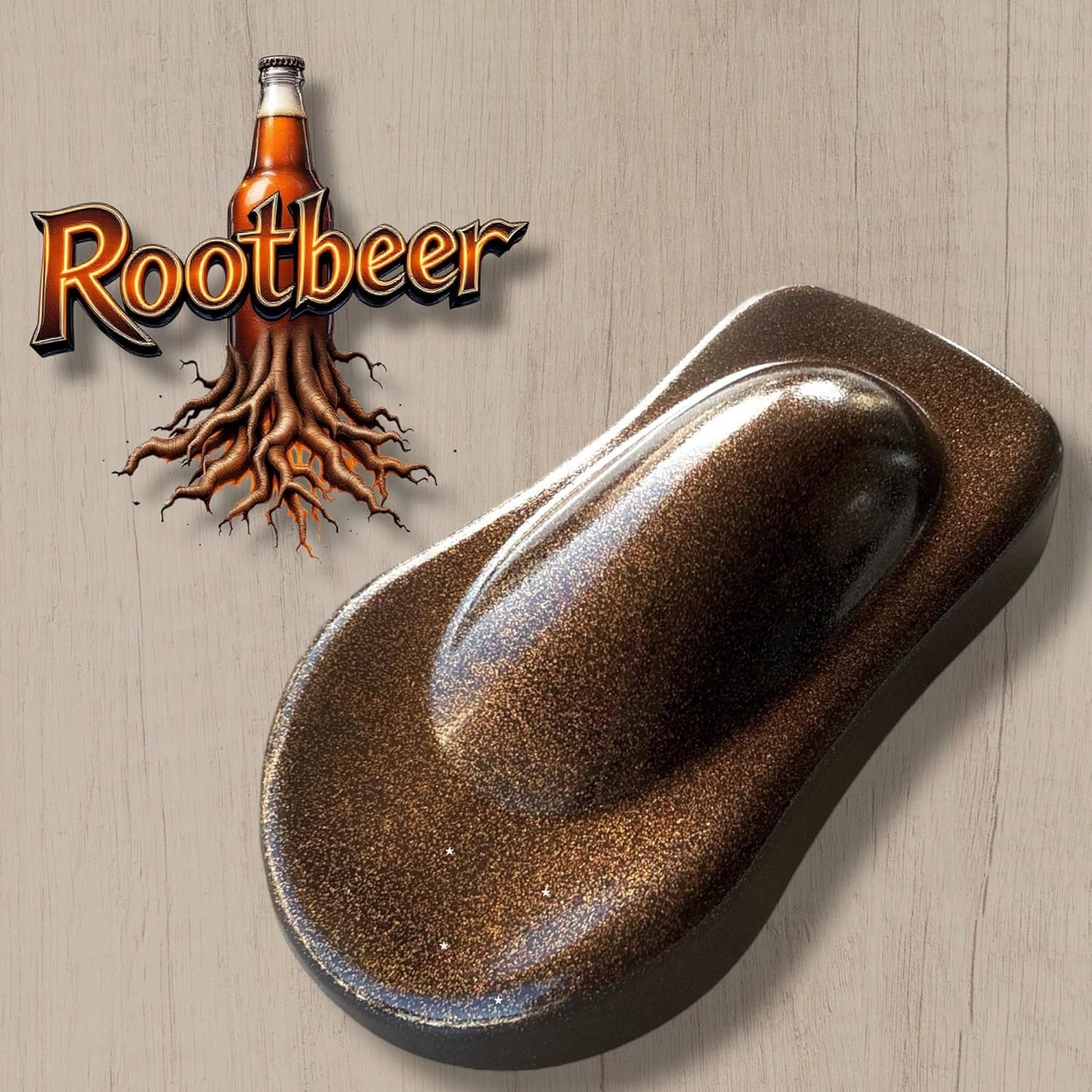 LiME LiNE Sprayable Metal Flake Paint Additive: Solvent Resistant Glitter for Automotive Custom Painting (Bronze.)