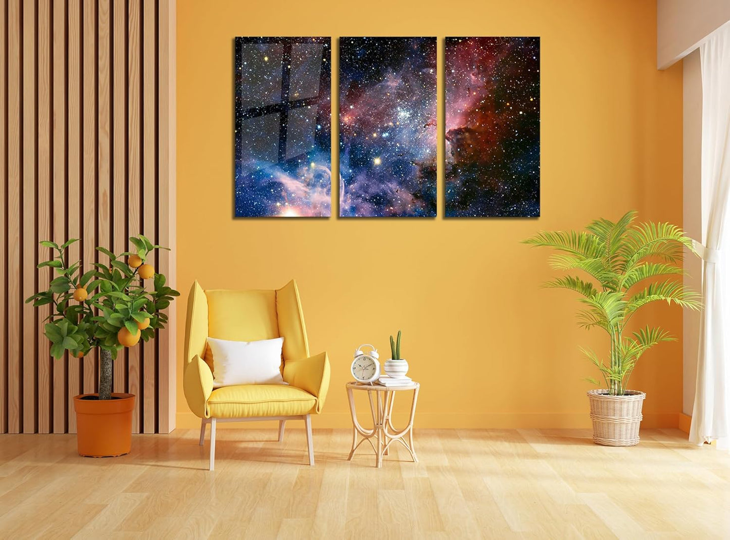 SpiritualHands Stunning Nebula Tempered Glass Wall Art Painting for Living Room, Tempered Glass Modern Prints Decor, Large Vivid Color Panel for Bedroom, Kitchen, or Office