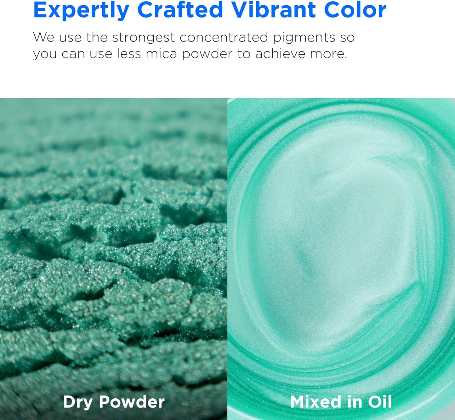 Rolio Premium Mica Powder - Palawan Teal (50G / 1.76oz) - 1 Jar of Teal Pigment Powder for Epoxy Resin, Dye, Soap Making, Nail Polish, Paint, Candle Making, Bath Bombs, Slime