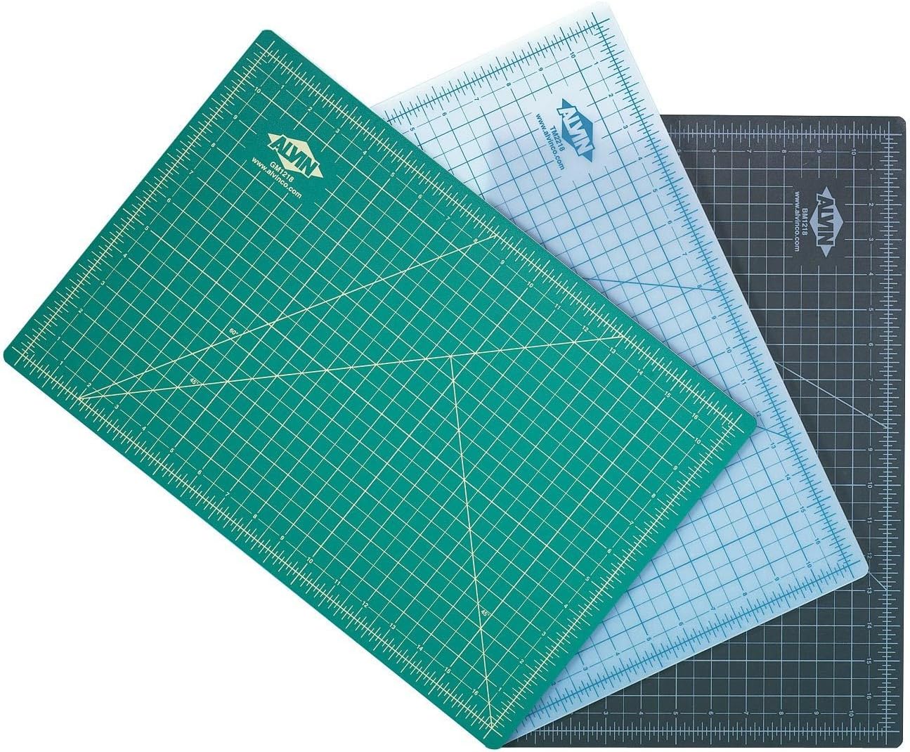 ALVIN GBM Self-Healing Cutting Mat 48 x 96 inch | Double-Sided Green/Black | 5-Layer Gridded Surface for Arts, Crafts and Sewing - Model GBM4896