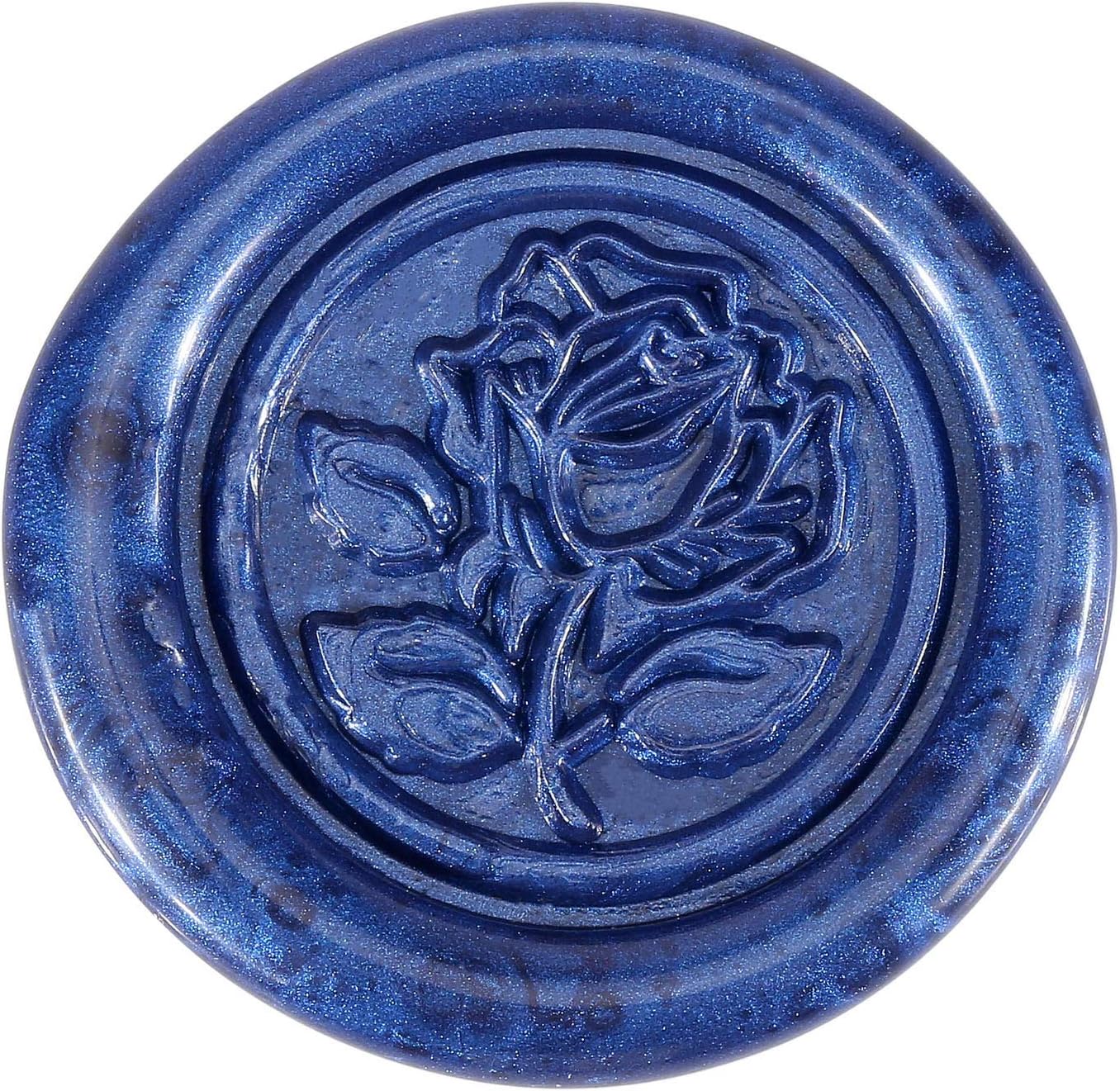 Yoption 12Pcs Sealing Wax Sticks with Wicks, Antique Blue Totem Fire Manuscript Seal Wax Sticks for Wax Seal Stamp (Blue)