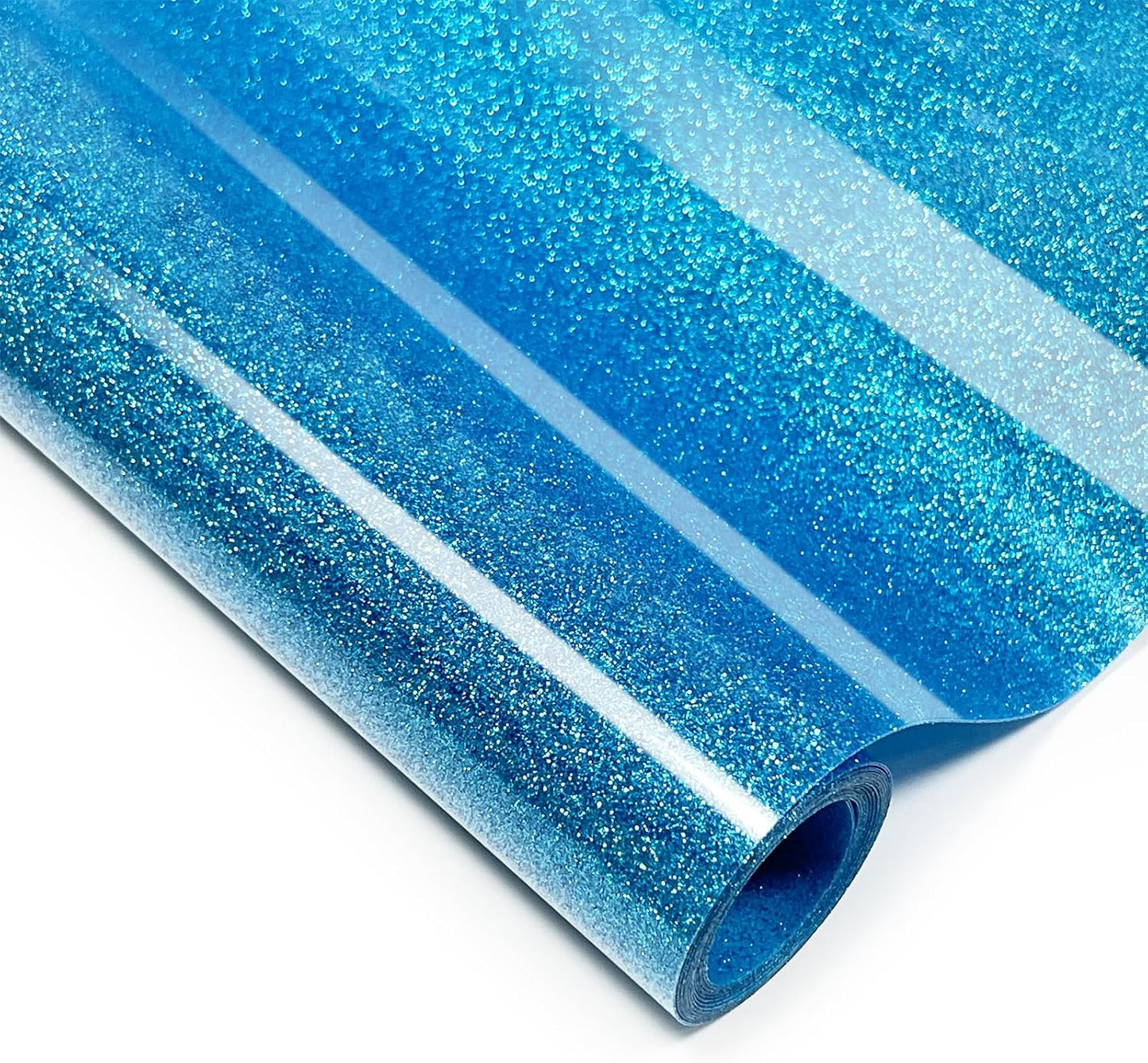 Blue Glitter HTV Heat Transfer Vinyl, 12" x 5ft lron on Vinyl, for T-Shirt Ironing, Vinyl HTV Easy to Cut and Weed, The Best Choice for DIY Creativity. (Blue, 12" x5ft)