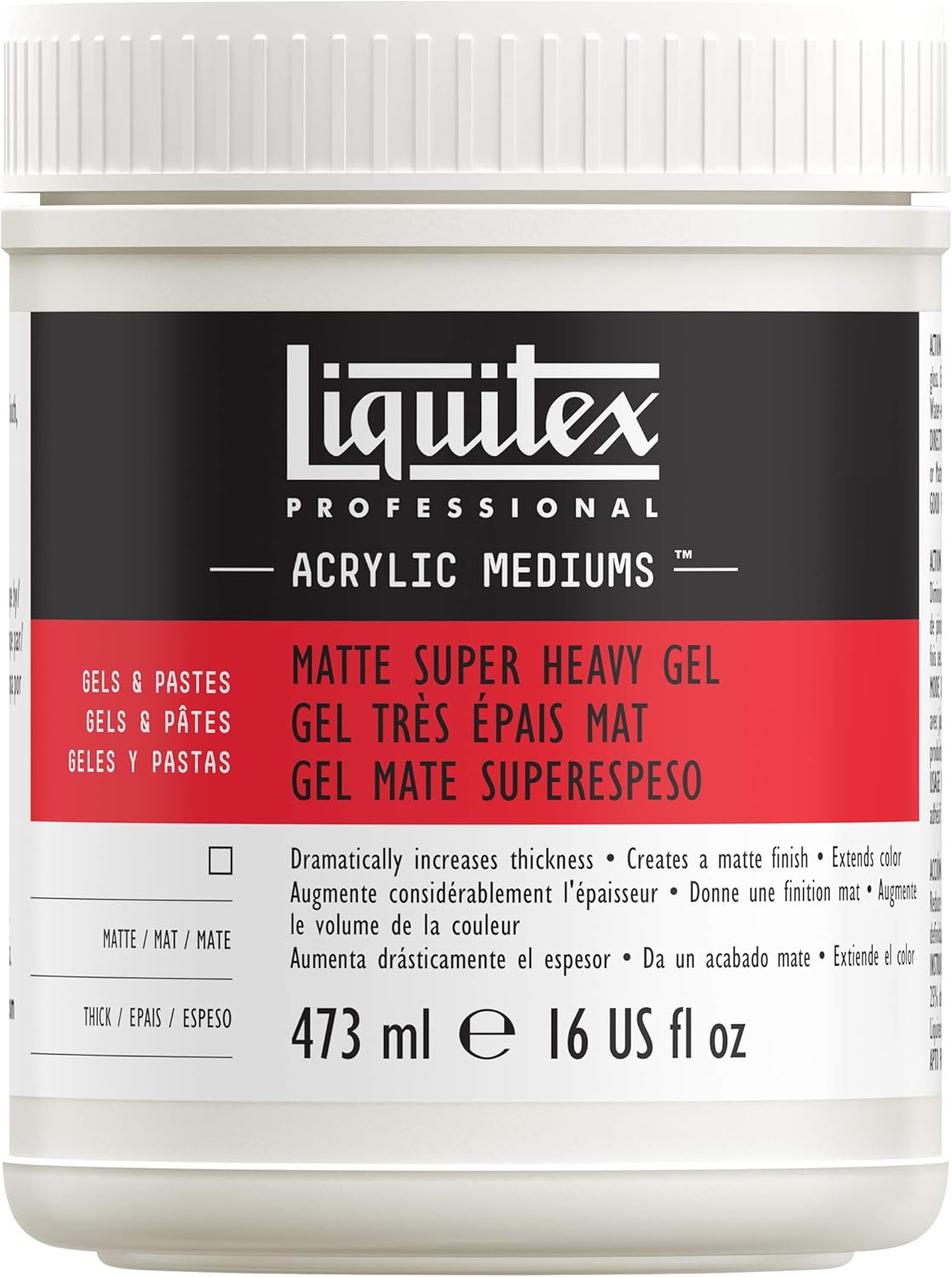 Liquitex Professional Matte Super Heavy Gel Medium, 473ml (16-oz)