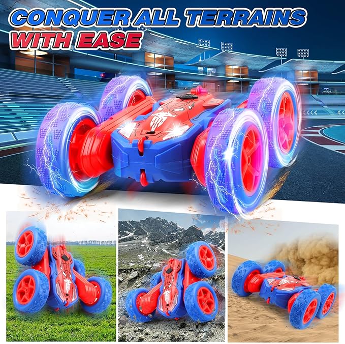 Dolanus Remote Control Car for 3 4 5 6 7 8 10 12 Year Old Boys, Spider Toys for Ages 8-13 3-5 Boys, Birthday Gifts for Boy Kids