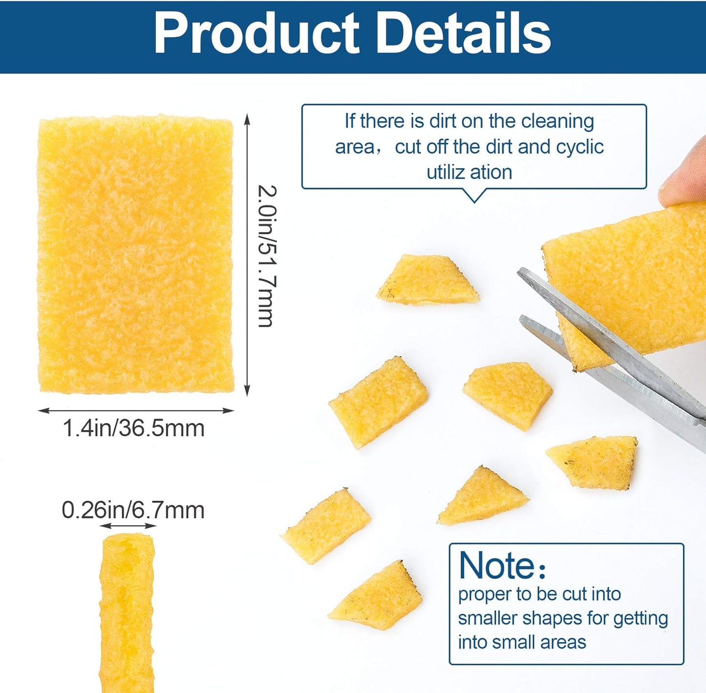 PAGOW 10PCS Rubber Cement Eraser, Glue Residue Pick-Up Eraser, Cleaning Tool for Removing Adhesive Residues from Paper Plastic and More (51.7mm x 36.5mm x 6.7mm LxWxH)