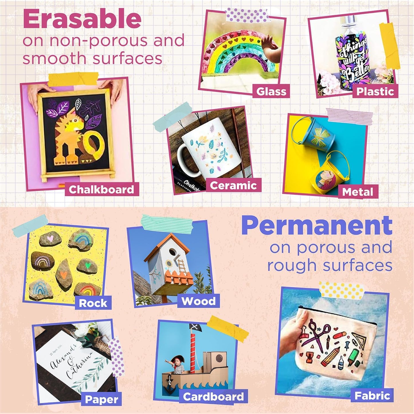 Fine Tip Liquid Chalk Markers for Chalkboard (20 Vintage Colors) - Dry Erase Marker Pens for Blackboard, Windows, Chalkboards Signs, Bistro - 3mm Reversible Tip