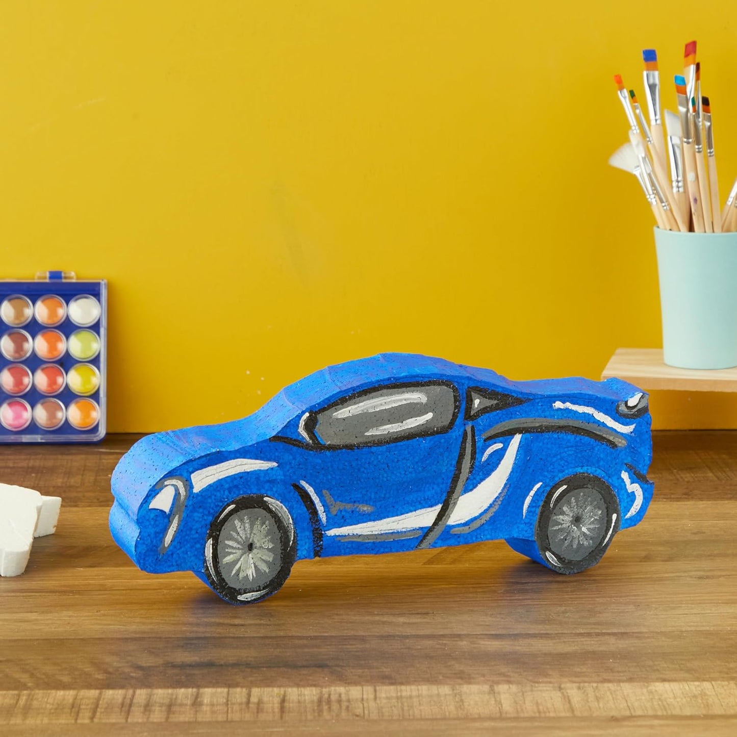 Rectangular Foam Blocks - Easy-to-Carve Sculpting Foam - Diorama Base Rectangles for Model Displays - Versatile Craft Pack for DIY Craft - Pack of 3, 17 x 11 x 2 in, White