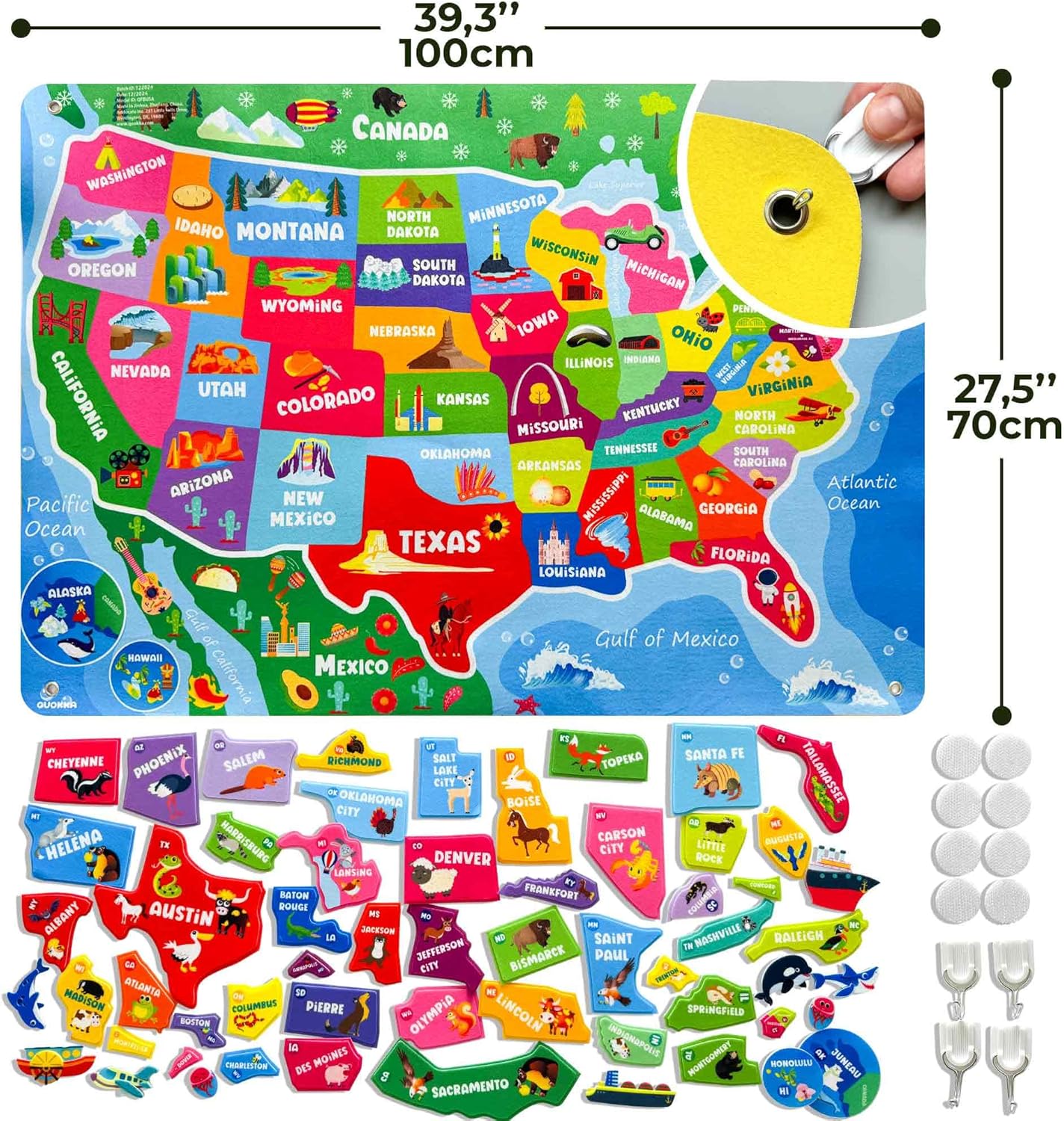 QUOKKA USA Felt Board for Kids 3-5 Years Old - Social Emotional Preschool Learning Activities for Ages 3-5 - Educational Flannel Toy Speech Therapy Gift