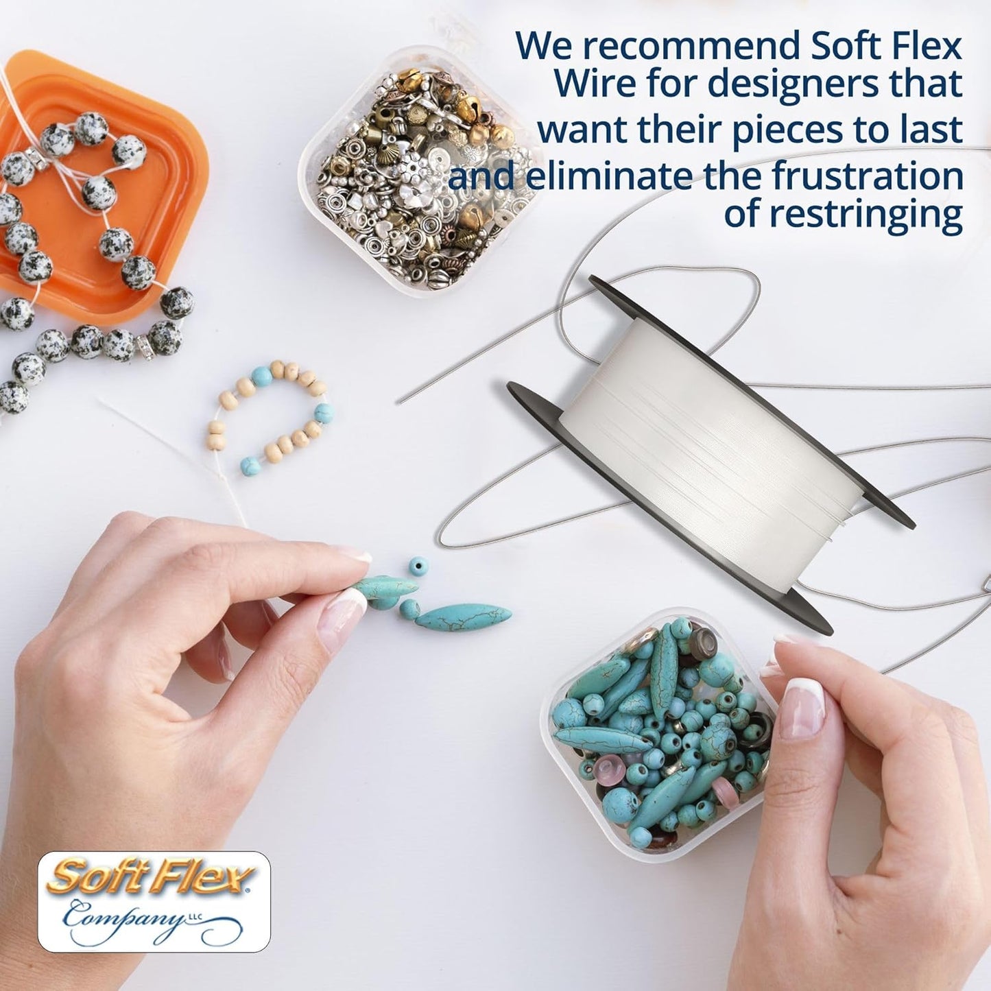 Soft Flex 49 Strand Beading Wire - Medium 0.19 Diameter - 100 Feet Nylon Design Wire