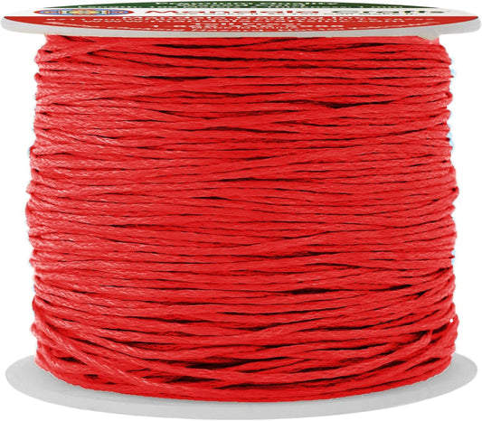 Mandala Crafts 1mm 109 Yards Red Cotton Waxed Cord for Jewelry Making Bracelet Cord Waxed String - Beading String Thread Jewelry Cords for Necklaces String