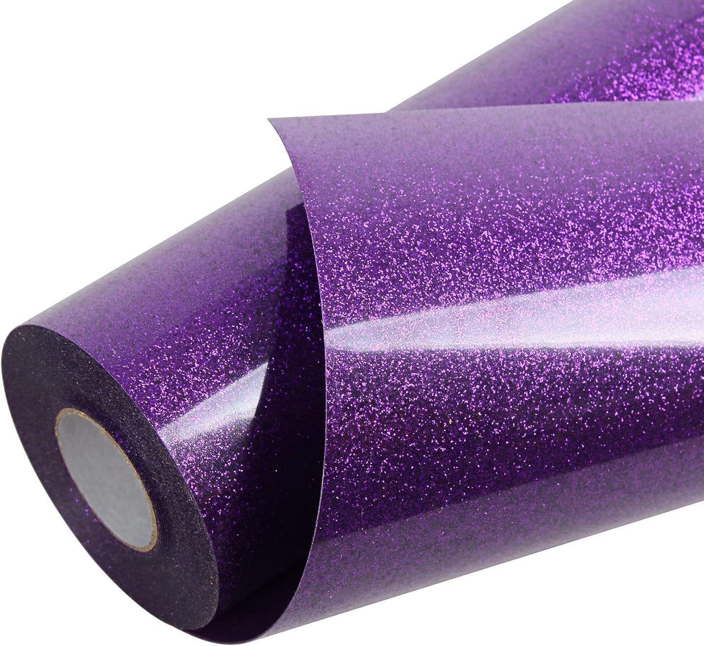 TORC Purple Glitter HTV Heat Transfer Vinyl Roll 12 inch x 20 ft Sparkly Iron on Vinyl for T Shirts Crafts Bulk
