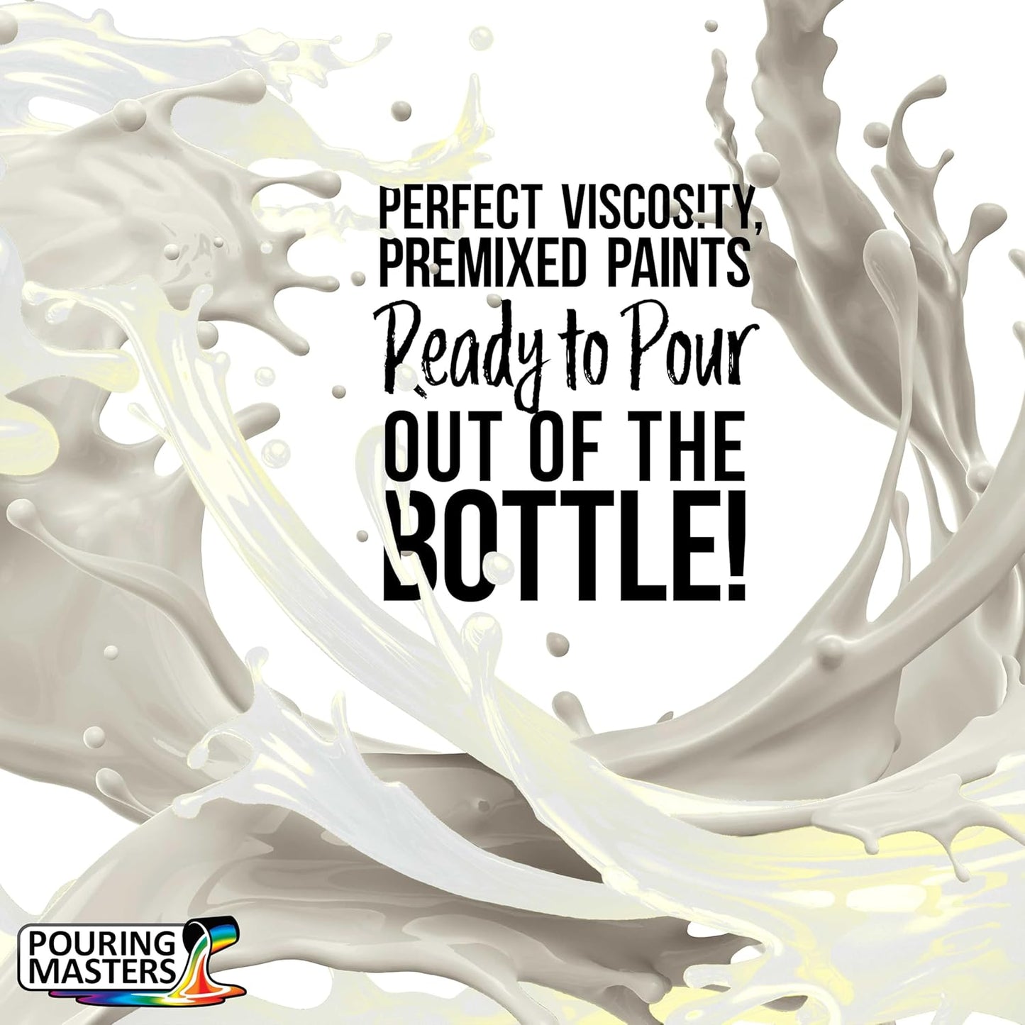 Pouring Masters Gold Interference Pearl Special Effects Acrylic Pouring Paint - Premium 8-Ounce Pre-Mixed Fluid Acrylic Paint - Fluid Art Supplies for Canvas, Wood, Paper, Tile & Rocks