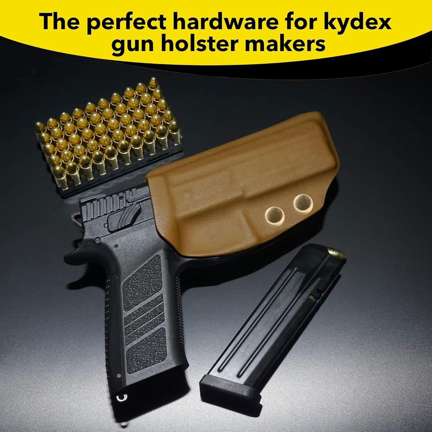 Kydex Rivets Eyelets, 8-8 1/4" Multicolored Grommet Eyelets for Tactical Holster Making, Knife Sheath Crafting, Fasteners for Custom DIY Kydex Projects (Set of 50)