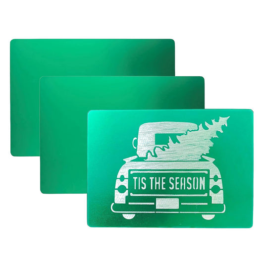 Metal Engraving Sheets for Etching with Maker, Explore Air 2, Silhouette Cameo 4, Brother Scan and Cut Zoom Precision Engraving Tool Tip Engraver; Blank Anodized Aluminum Sheets for Crafting - 3 Pack