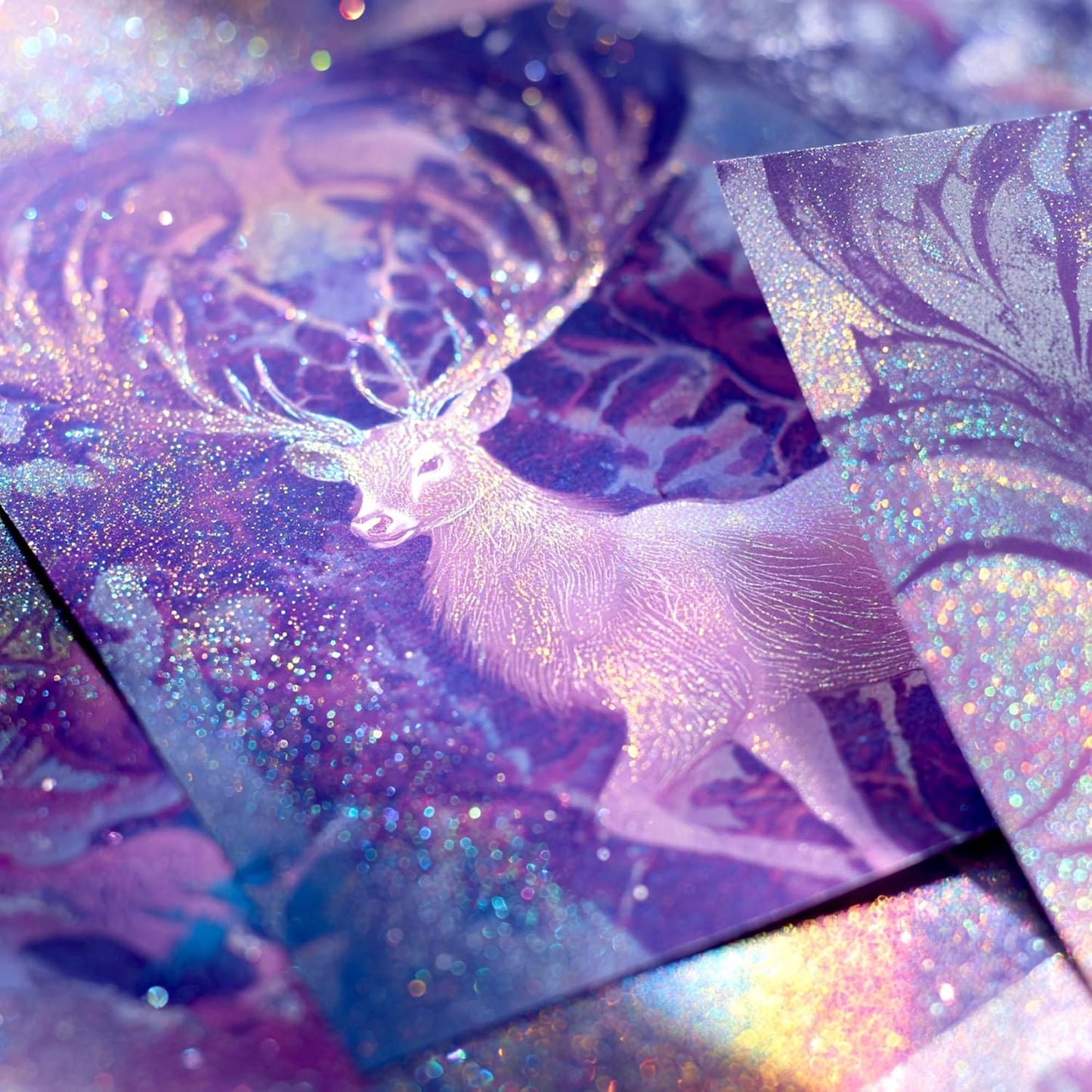 AUREUO Galaxy Glitter Acrylic Paint Set - 8 Twinkle Colors 0.71 Fl Oz / 21ml Tubes Sparkling Art Paints for Crafts Decor Non-toxic Painting Supplies for Artists