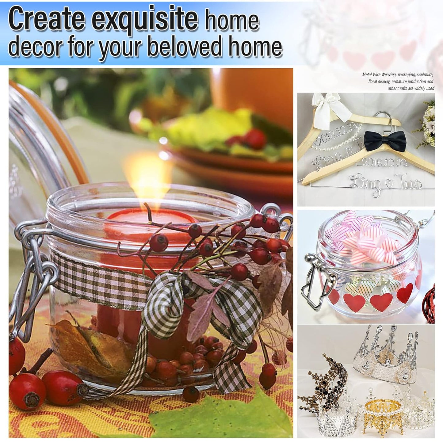 3mm Craft Wire for Sculpting, 52 Ft Aluminum Bendable Thick Metal for Bonsai Trees, Floral Armature, Weaving, Wrapping, Clay Models, Dolls, DIY Jewelry Making (9 Gauge Thickness)