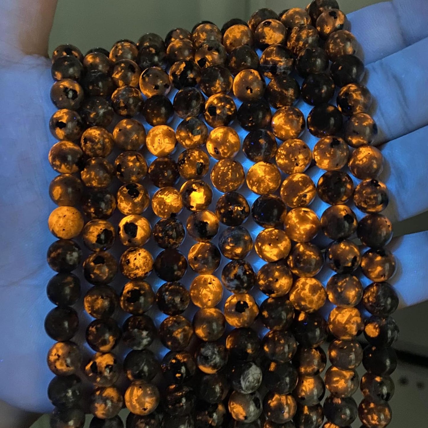 58pcs 6mm Natural Flame Yooperlite Stone Beads Round Healing Energy Power Stone Beads for Jewelry Making DIY Bracelet Necklace Earrings 15" (Flame Stone, 6mm)